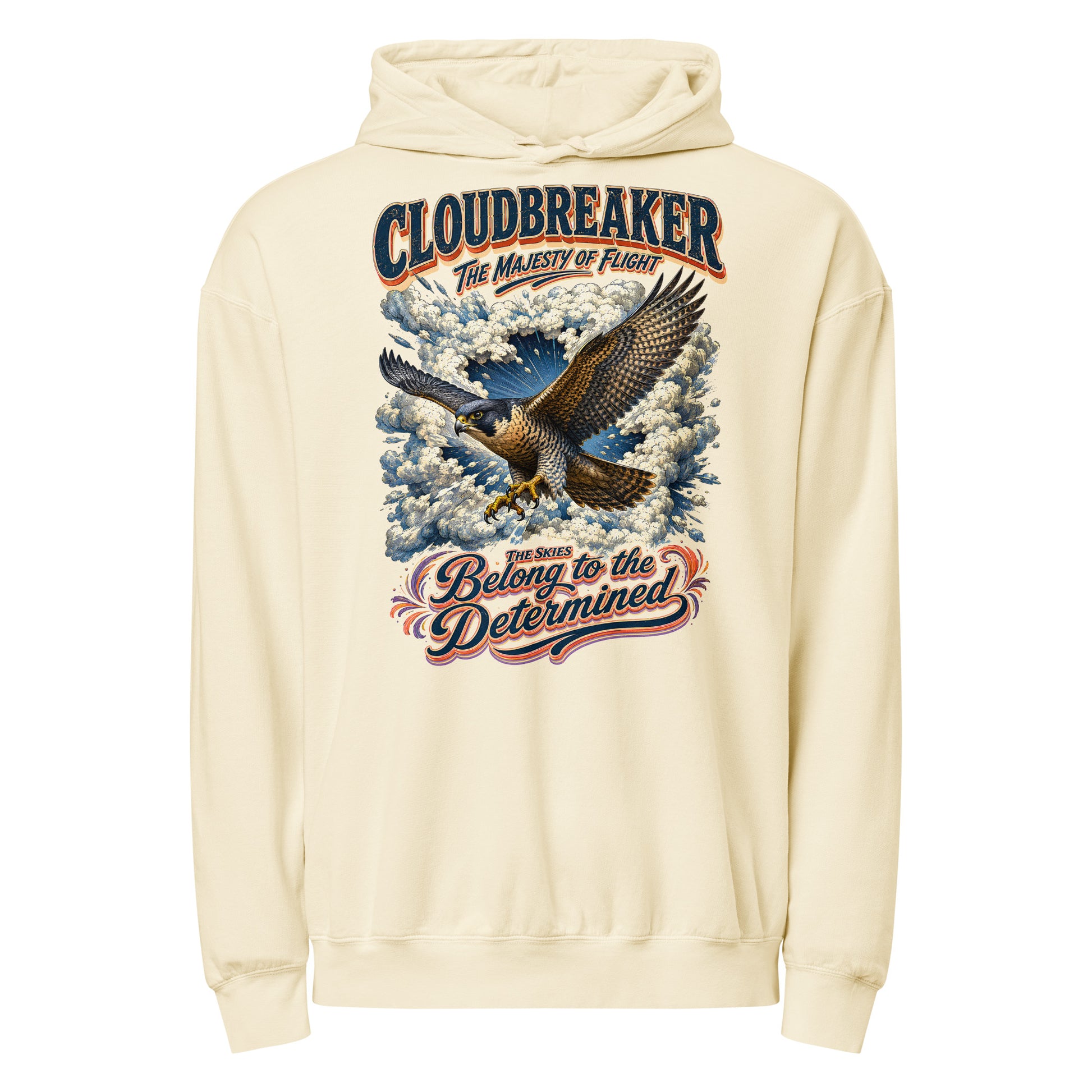 Falcon Lovers Cloudbreaker Vintage Garment Dyed Lightweight Hoodie H6 by printfluence.net
