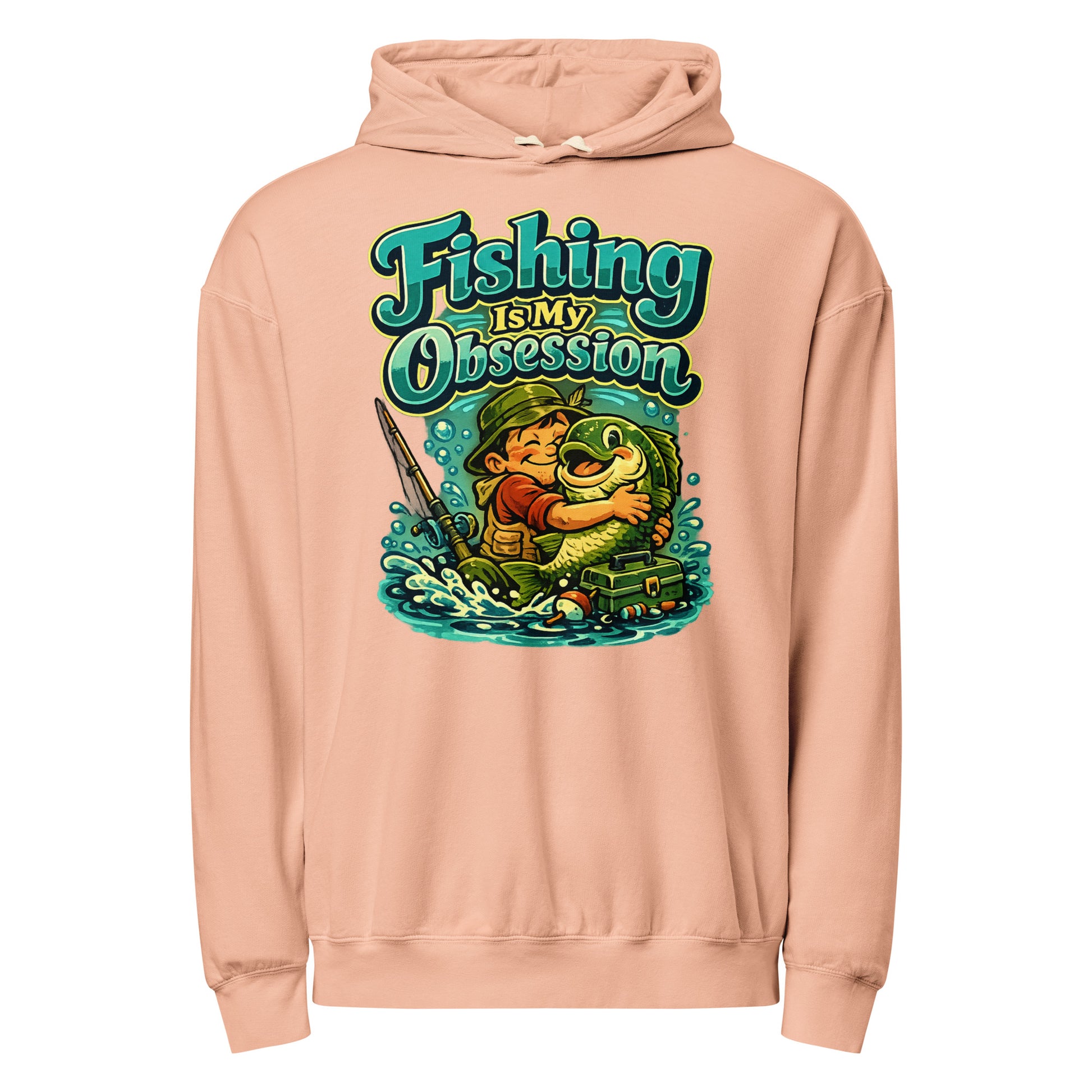Fishing Is My Obsession Lightweight Hoodie - Premium Garment Dyed Bass Fishing Lovers Pullover by printfluence.net