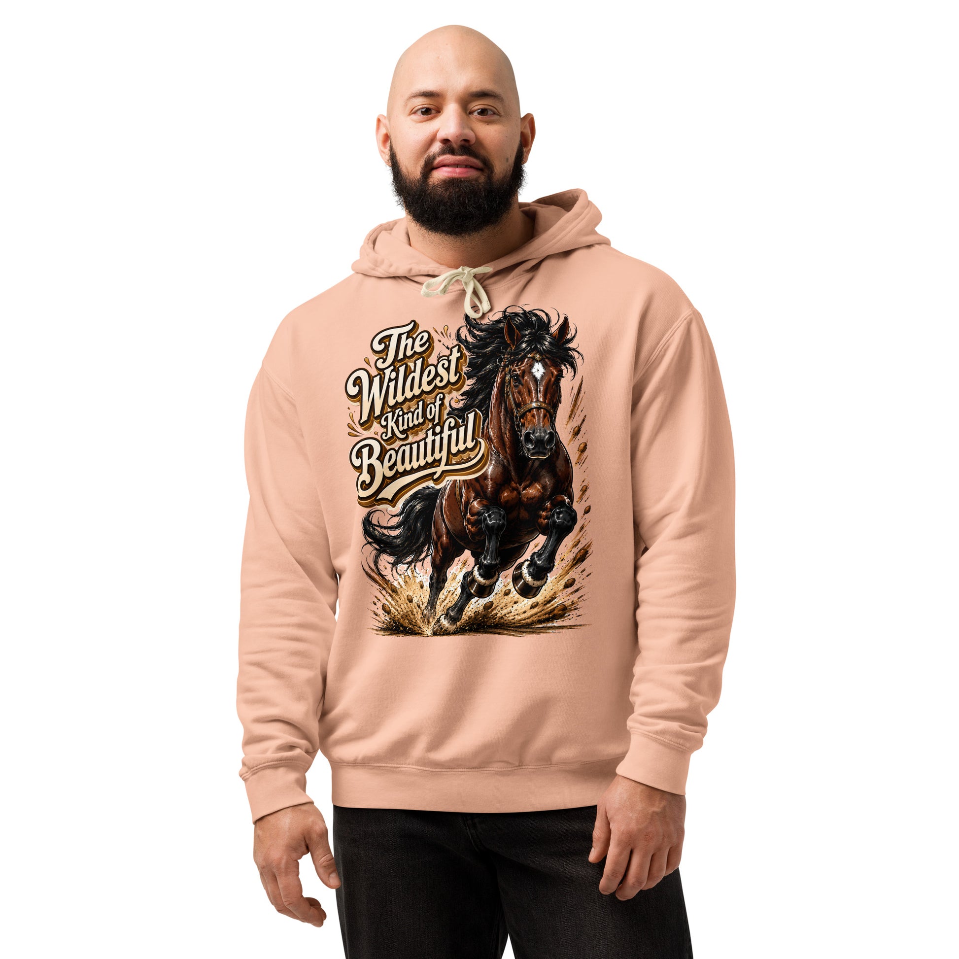 Wildest Kind of Beautiful Lightweight Hoodie | Premium Wash Horse Lovers Gift by printfluence.net