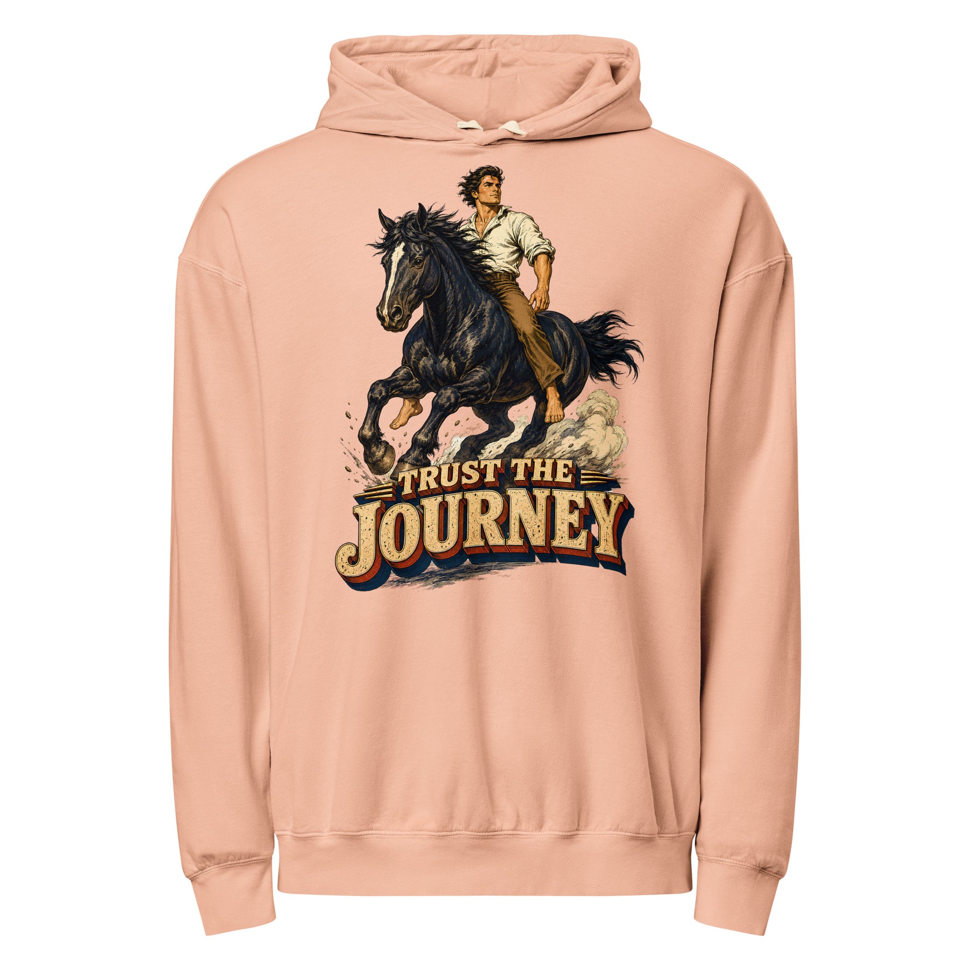 Vintage Horse Journey Lightweight Hoodie - Horse Lovers Edition by printfluence.net