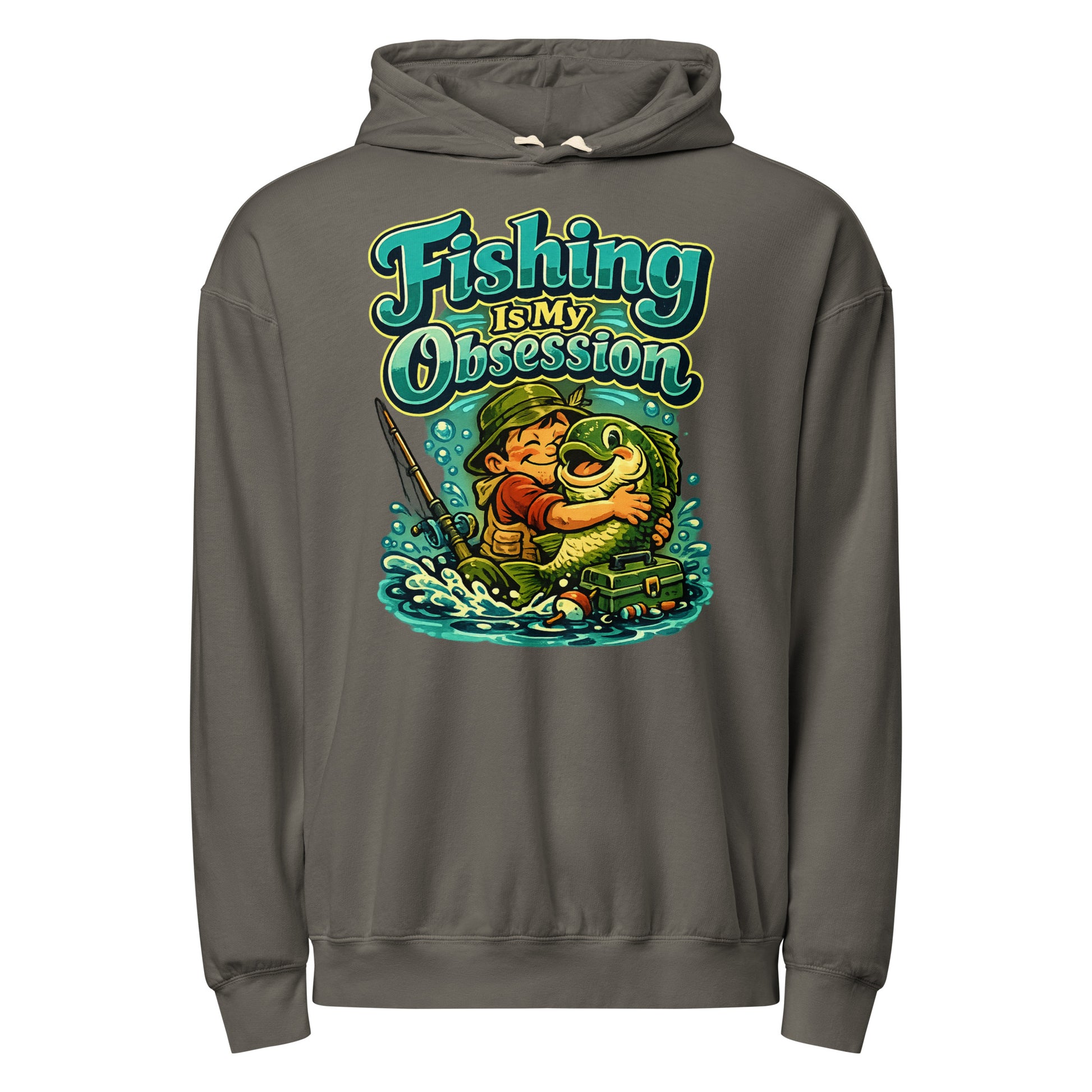 Fishing Is My Obsession Lightweight Hoodie - Premium Garment Dyed Bass Fishing Lovers Pullover by printfluence.net