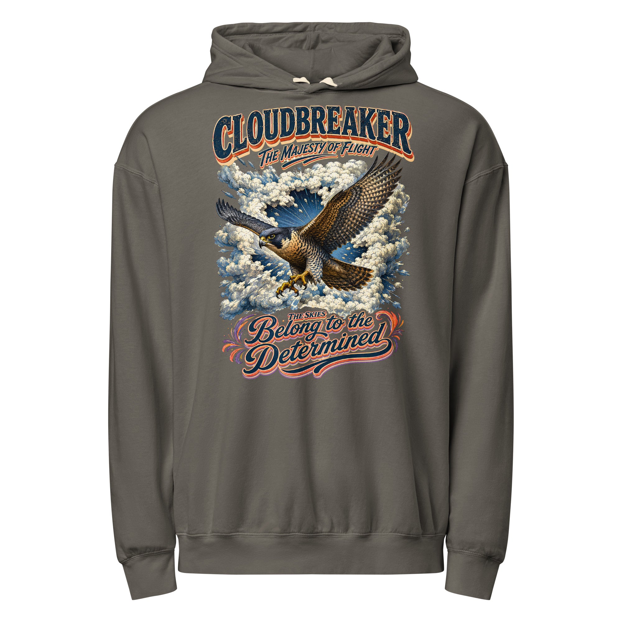 Falcon Lovers Cloudbreaker Vintage Garment Dyed Lightweight Hoodie H6 by printfluence.net