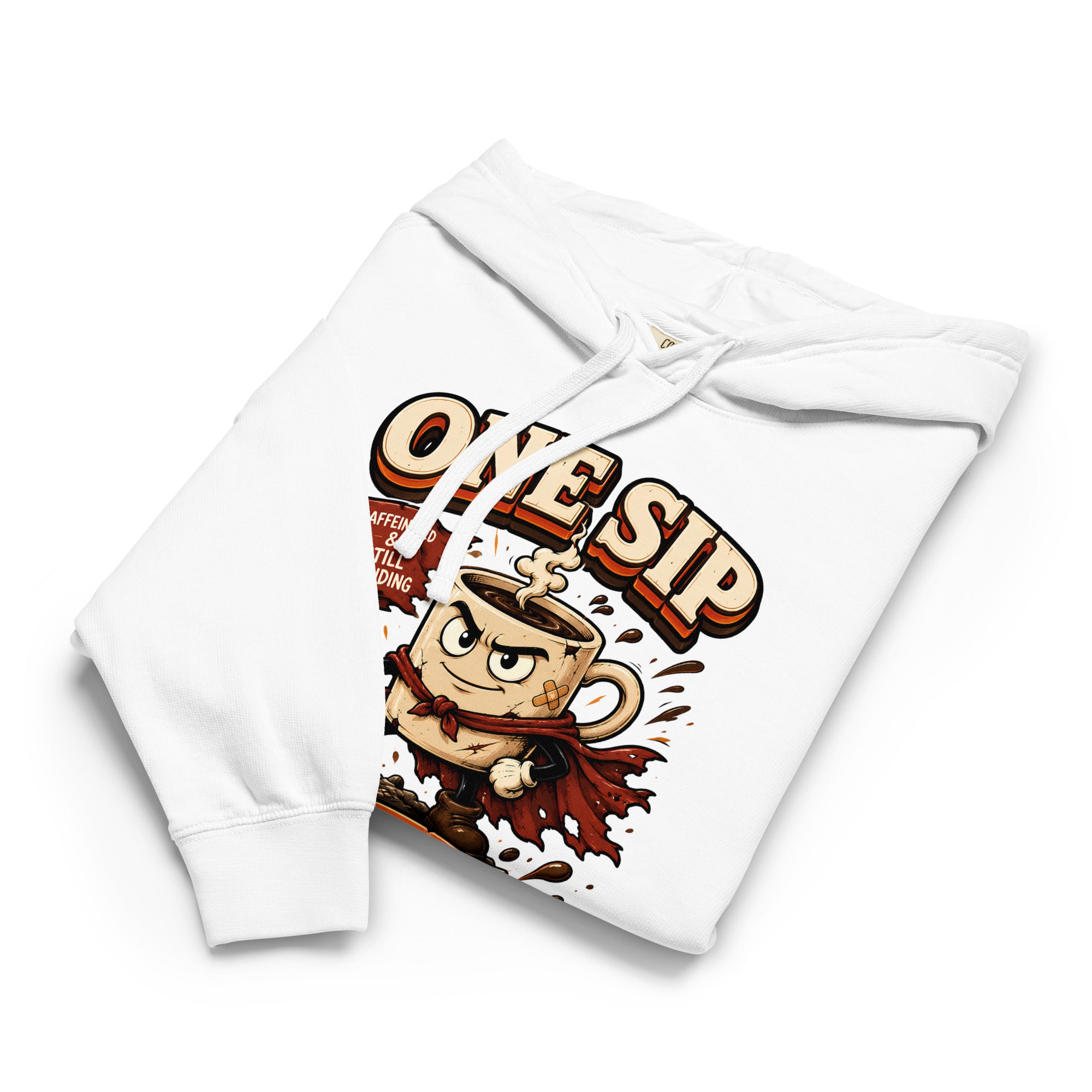 Coffee Lovers Lightweight Garment-Dyed Hoodie - One Sip At A Time! by printfluence.net