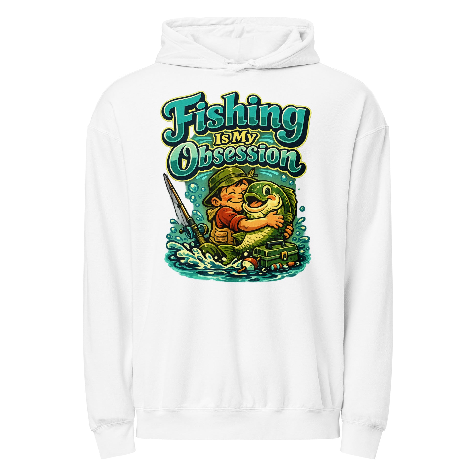 Fishing Is My Obsession Lightweight Hoodie - Premium Garment Dyed Bass Fishing Lovers Pullover by printfluence.net