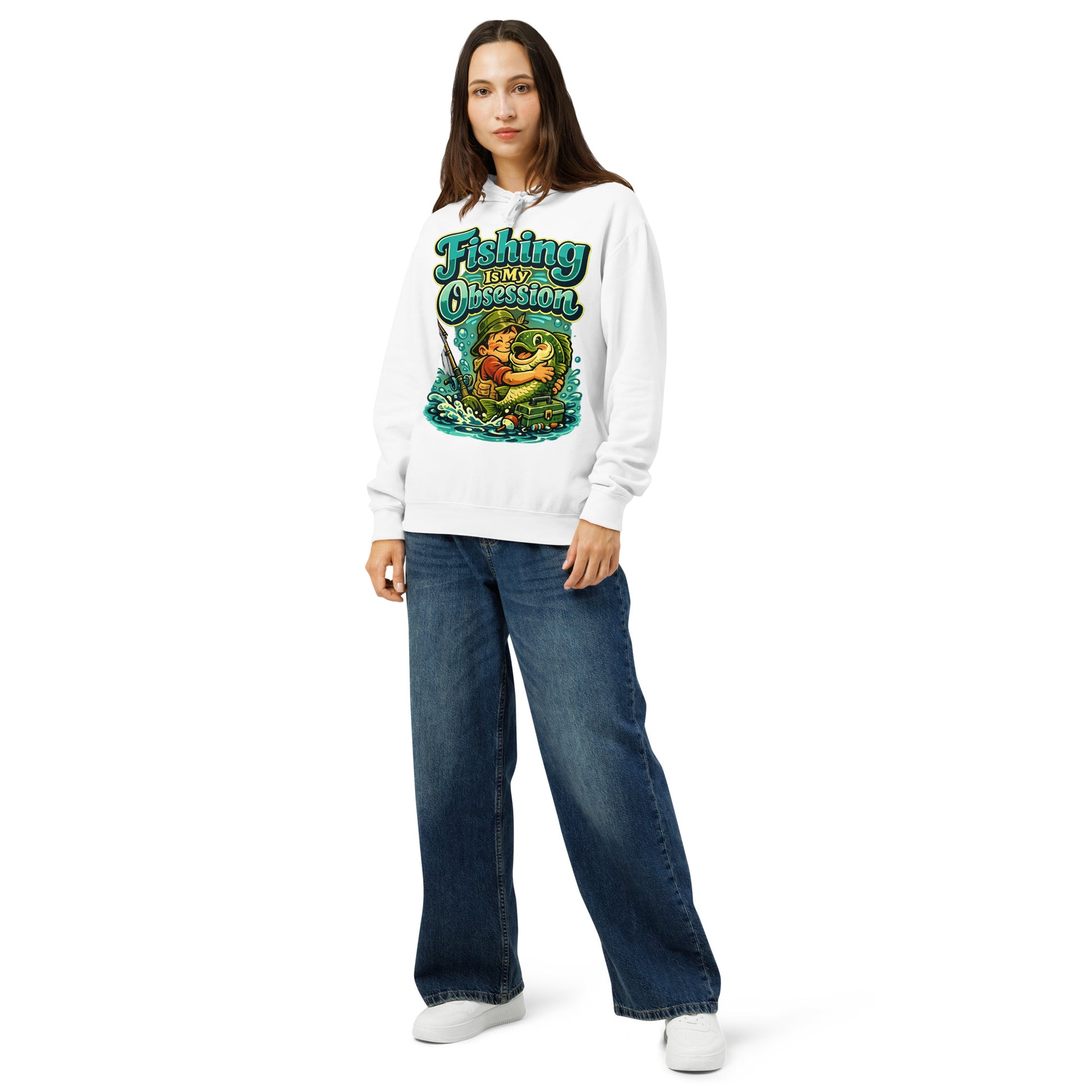 Fishing Is My Obsession Lightweight Hoodie - Premium Garment Dyed Bass Fishing Lovers Pullover by printfluence.net