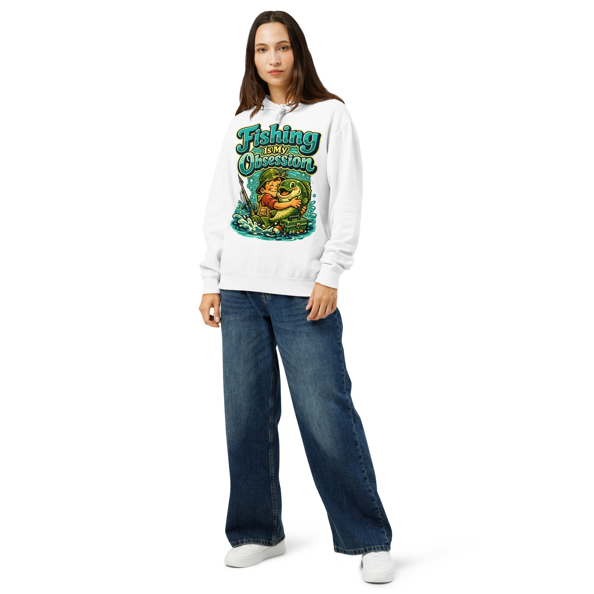 Fishing Is My Obsession Lightweight Hoodie - Premium Garment Dyed Bass Fishing Lovers Pullover by printfluence.net
