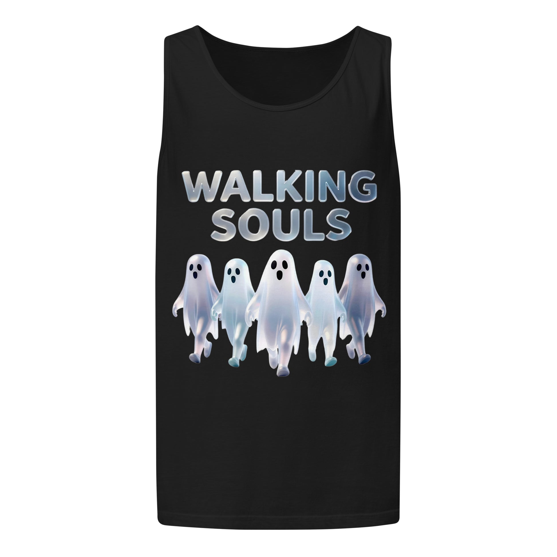 Unisex garment-dyed tank top - Walking Souls Unisex Garment-Dyed Tank Top – Artistic Luxury Streetwear for Bold Souls by printfluence.net