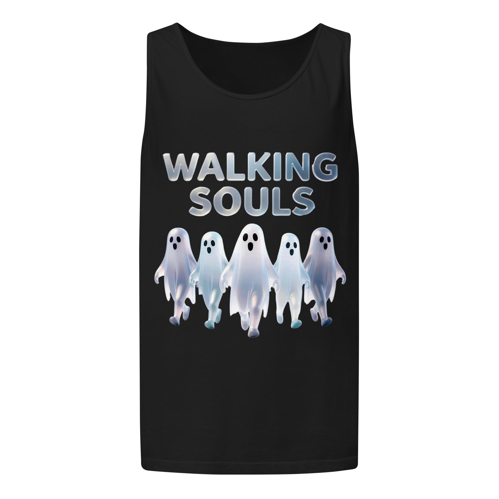Unisex garment-dyed tank top - Walking Souls Unisex Garment-Dyed Tank Top – Artistic Luxury Streetwear for Bold Souls by printfluence.net