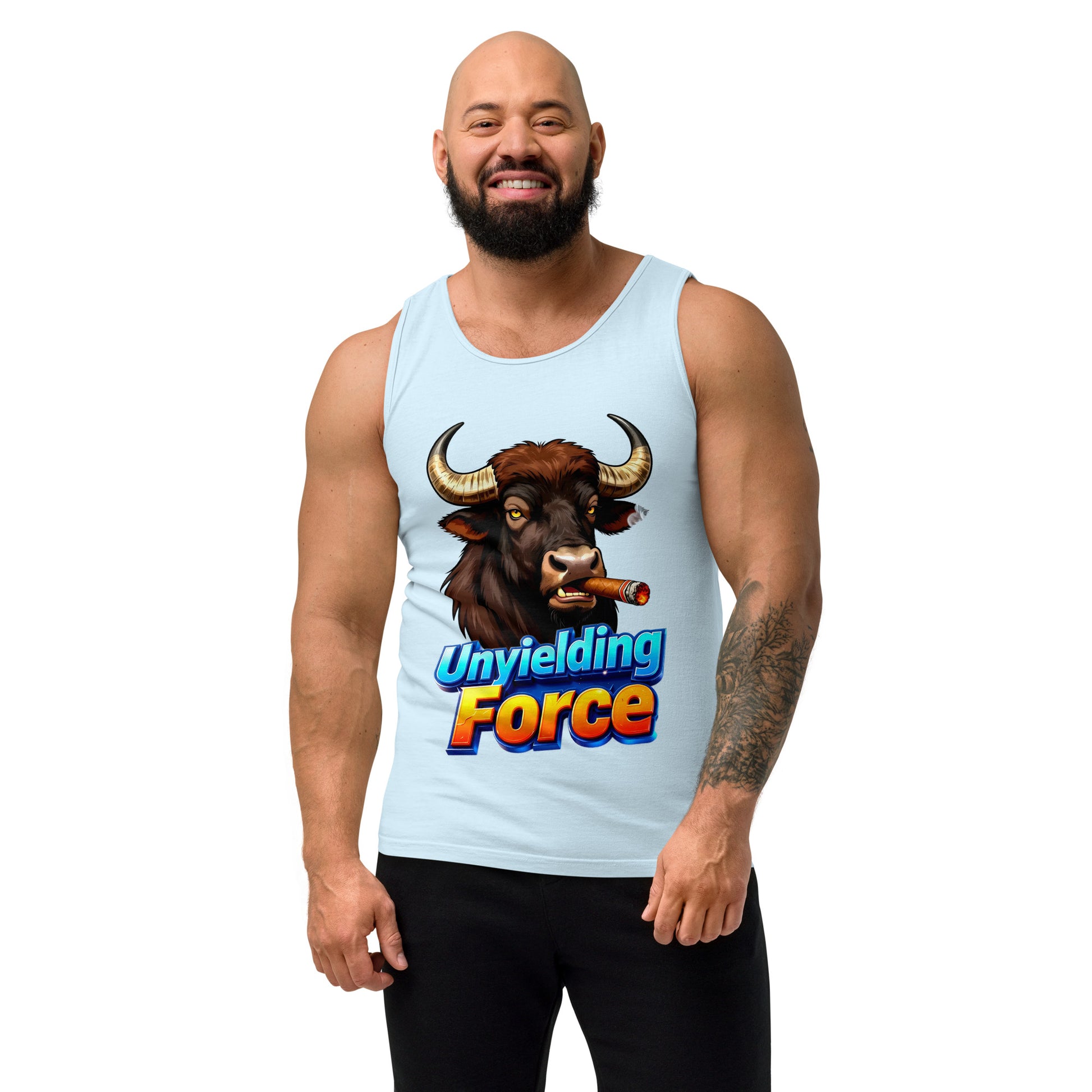 Unisex garment-dyed tank top - Unyielding Force Unisex Garment-Dyed Tank – Power Tank for Daily Grind by printfluence.net