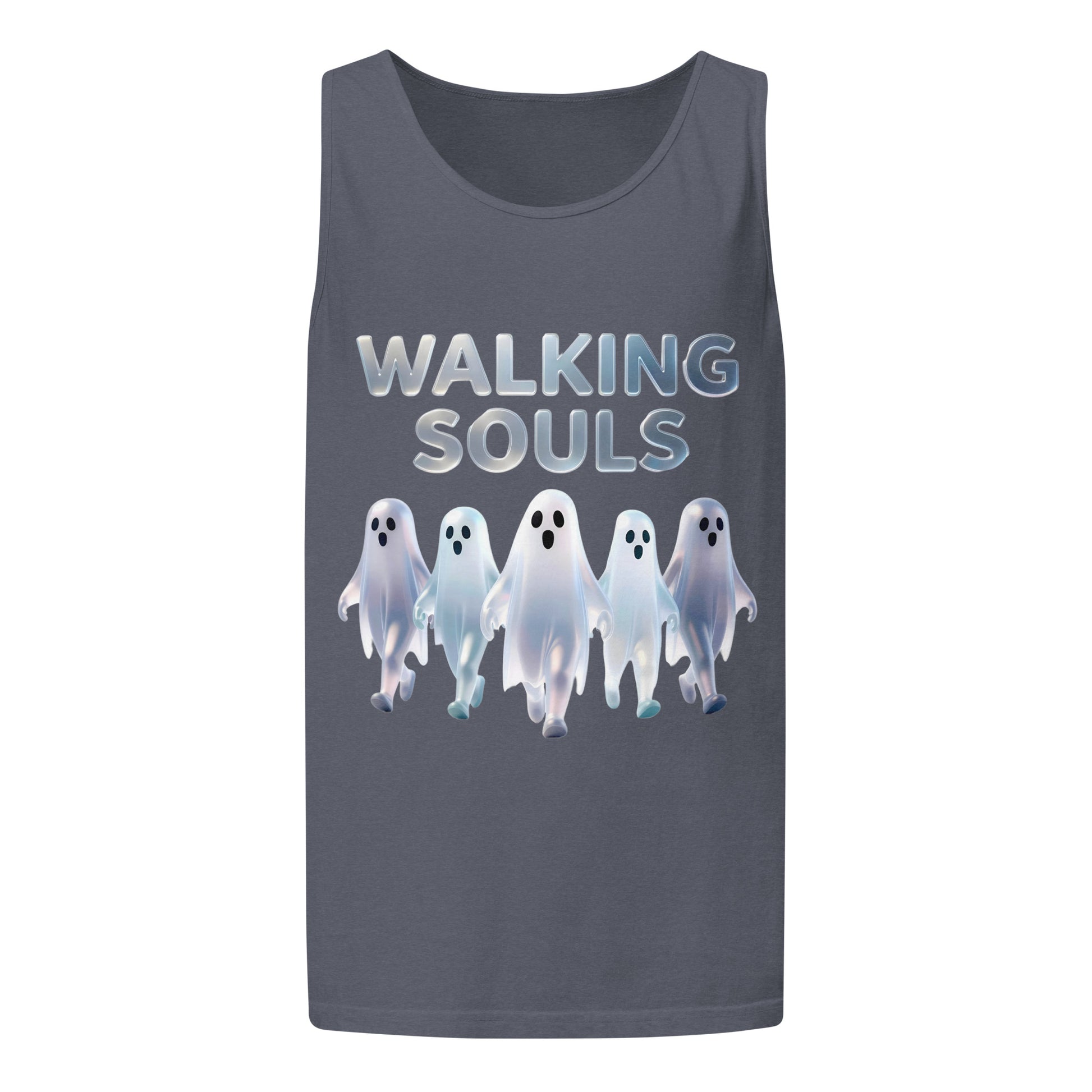 Unisex garment-dyed tank top - Walking Souls Unisex Garment-Dyed Tank Top – Artistic Luxury Streetwear for Bold Souls by printfluence.net