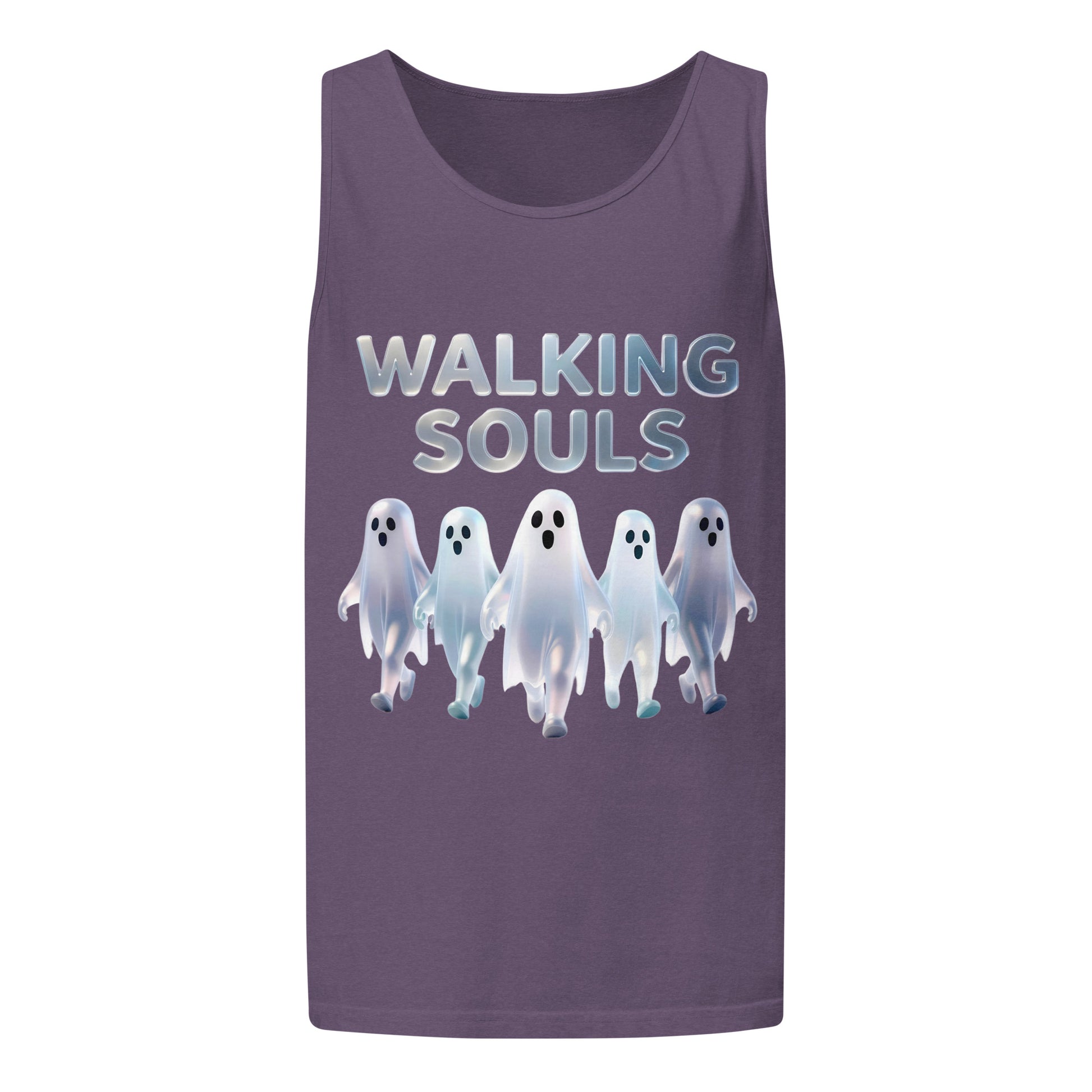 Unisex garment-dyed tank top - Walking Souls Unisex Garment-Dyed Tank Top – Artistic Luxury Streetwear for Bold Souls by printfluence.net