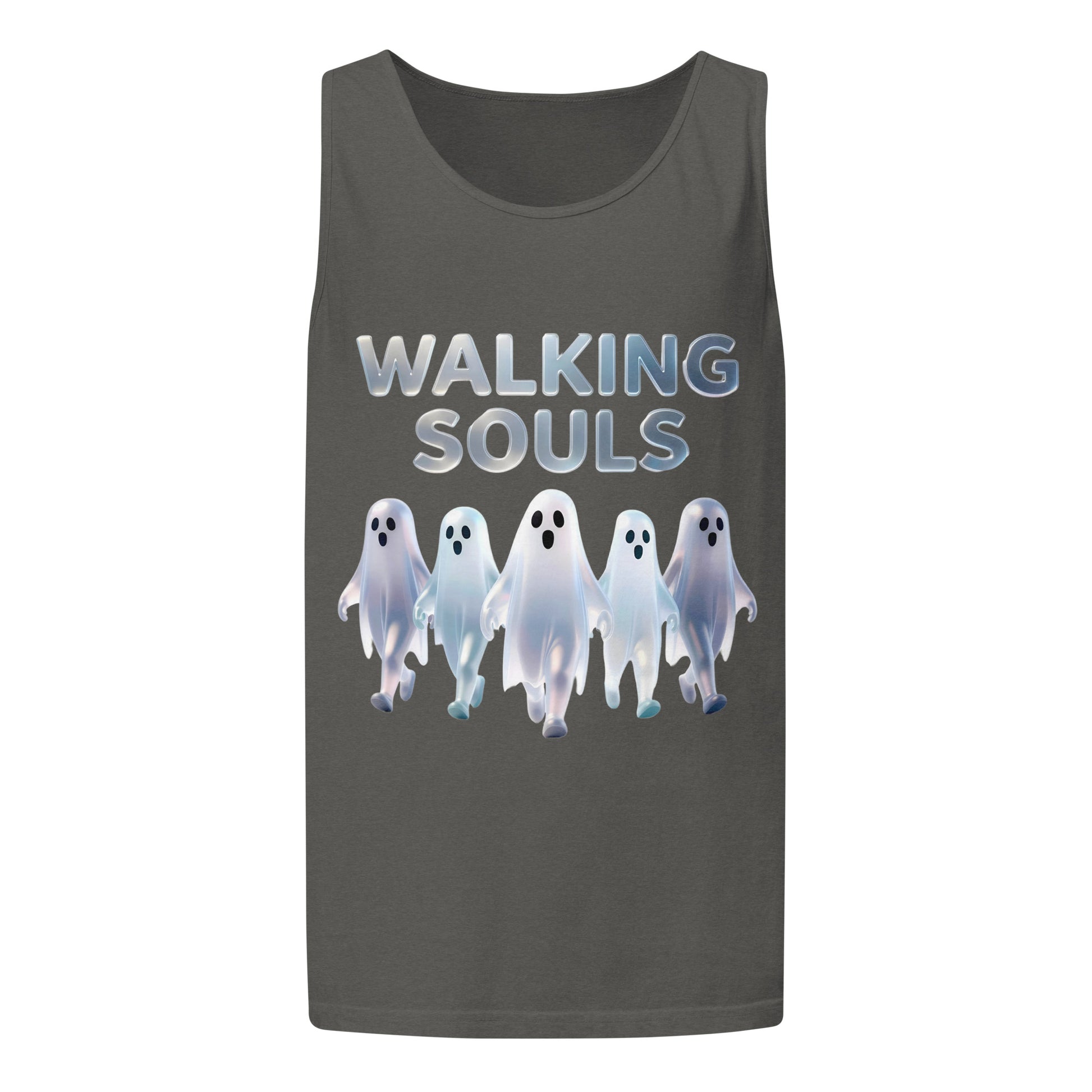 Unisex garment-dyed tank top - Walking Souls Unisex Garment-Dyed Tank Top – Artistic Luxury Streetwear for Bold Souls by printfluence.net