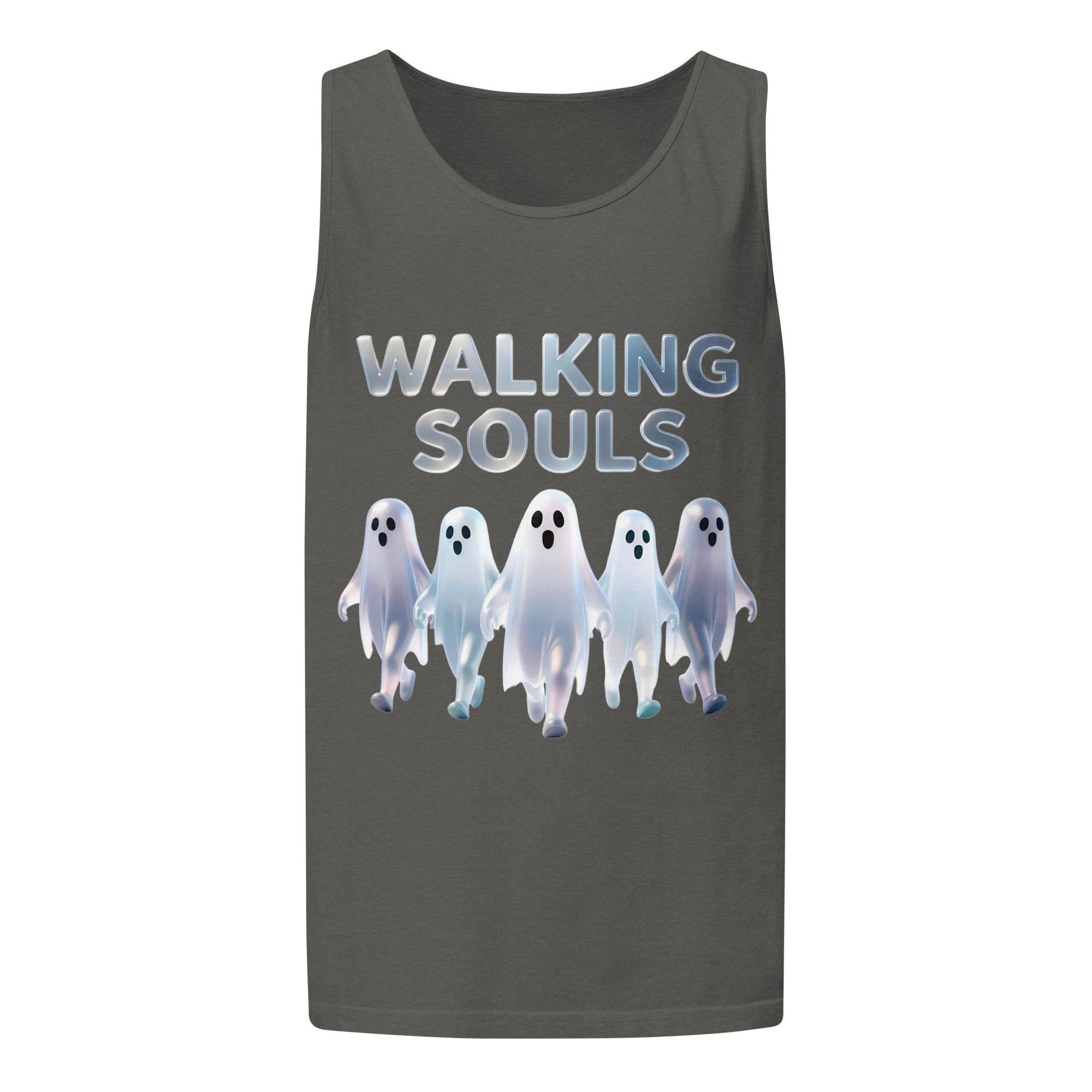 Unisex garment-dyed tank top - Walking Souls Unisex Garment-Dyed Tank Top – Artistic Luxury Streetwear for Bold Souls by printfluence.net