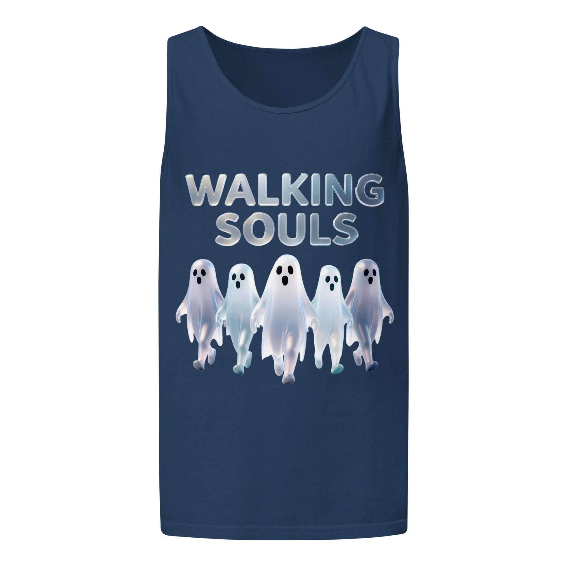 Unisex garment-dyed tank top - Walking Souls Unisex Garment-Dyed Tank Top – Artistic Luxury Streetwear for Bold Souls by printfluence.net