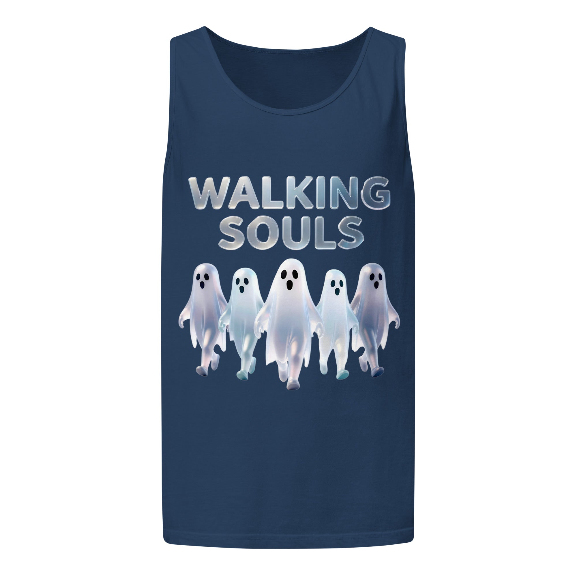 Unisex garment-dyed tank top - Walking Souls Unisex Garment-Dyed Tank Top – Artistic Luxury Streetwear for Bold Souls by printfluence.net