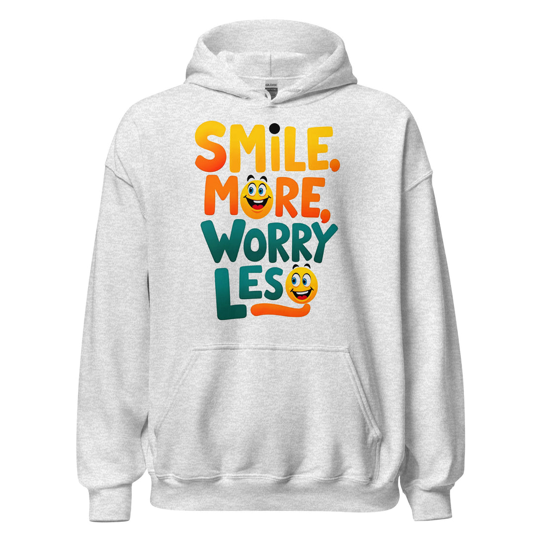 Unisex Hoodie - Smile More Worry Less Unisex Hoodie – Elite Mindset for Top Achievers by printfluence.net