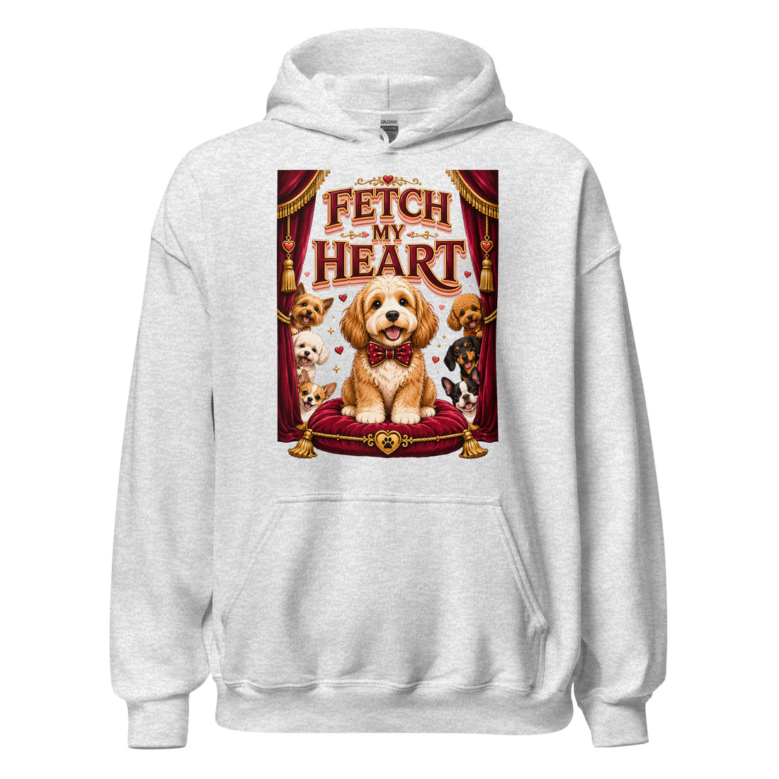 Elite Fetch My Heart - Premium Luxury Dog Lovers Vintage Hoodie by printfluence.net