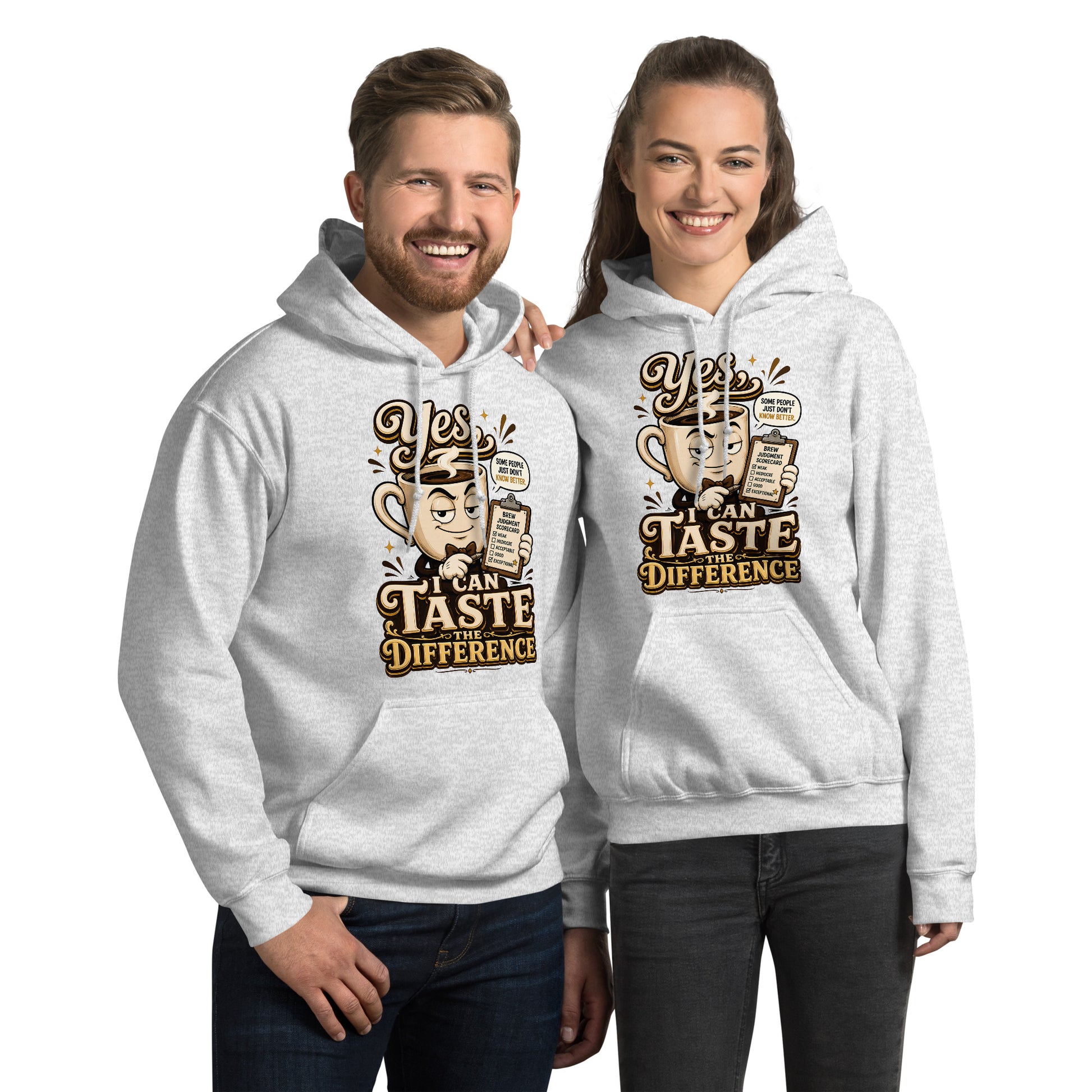Coffee Lovers Unisex Classic Hoodie - Yes, I Can Taste The Difference! by printfluence.net