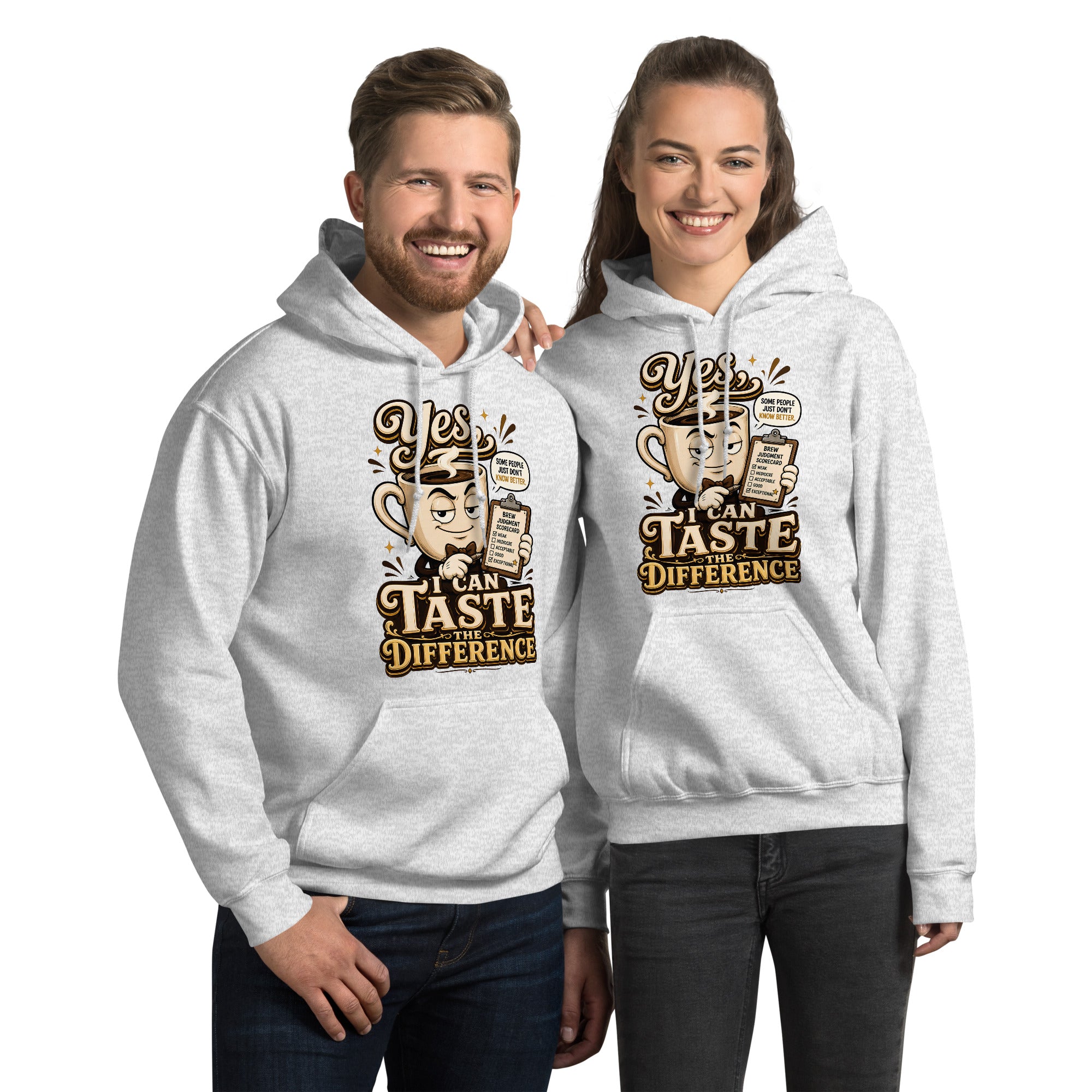 Coffee Lovers Unisex Classic Hoodie - Yes, I Can Taste The Difference! by printfluence.net