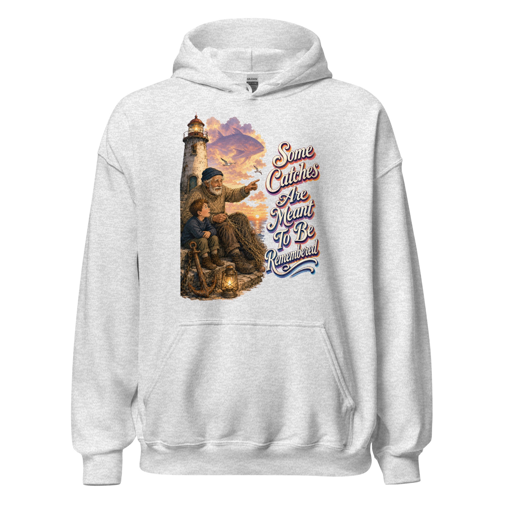 Fishing Lovers | Unisex Heavy Blend Hoodie — Some Catches Are Meant To Be Remembered by printfluence
