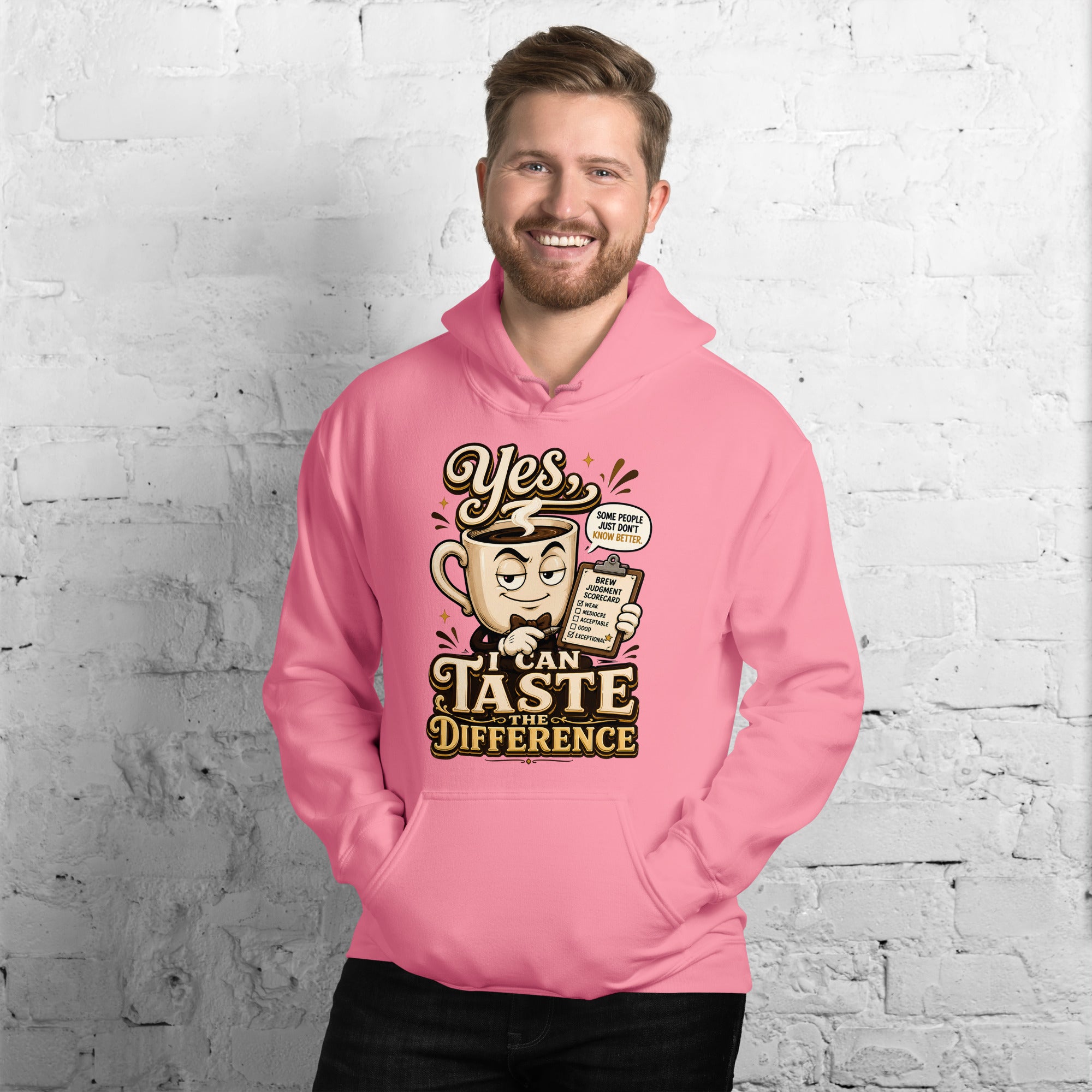 Coffee Lovers Unisex Classic Hoodie - Yes, I Can Taste The Difference! by printfluence.net