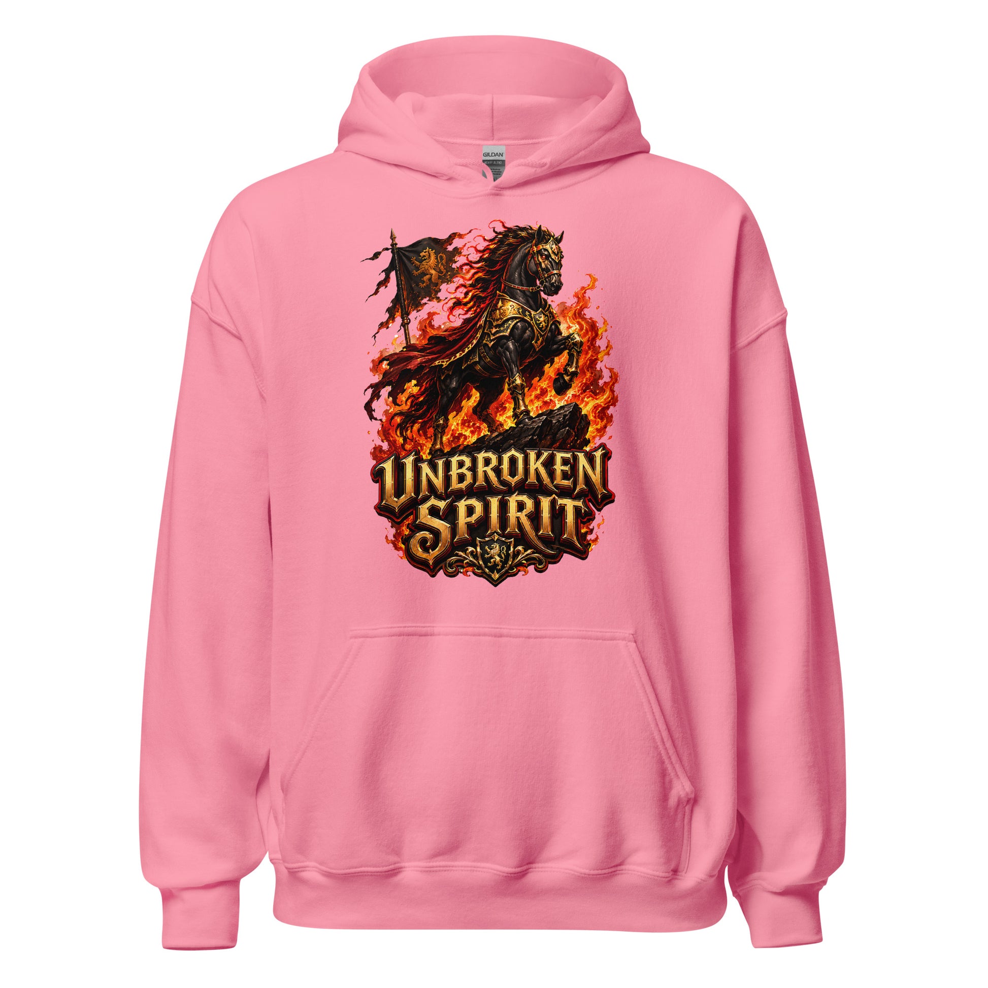 Unbroken Spirit Horse Heavyweight Unisex Hoodie – Ultimate Horse Lovers Edition by printfluence.net