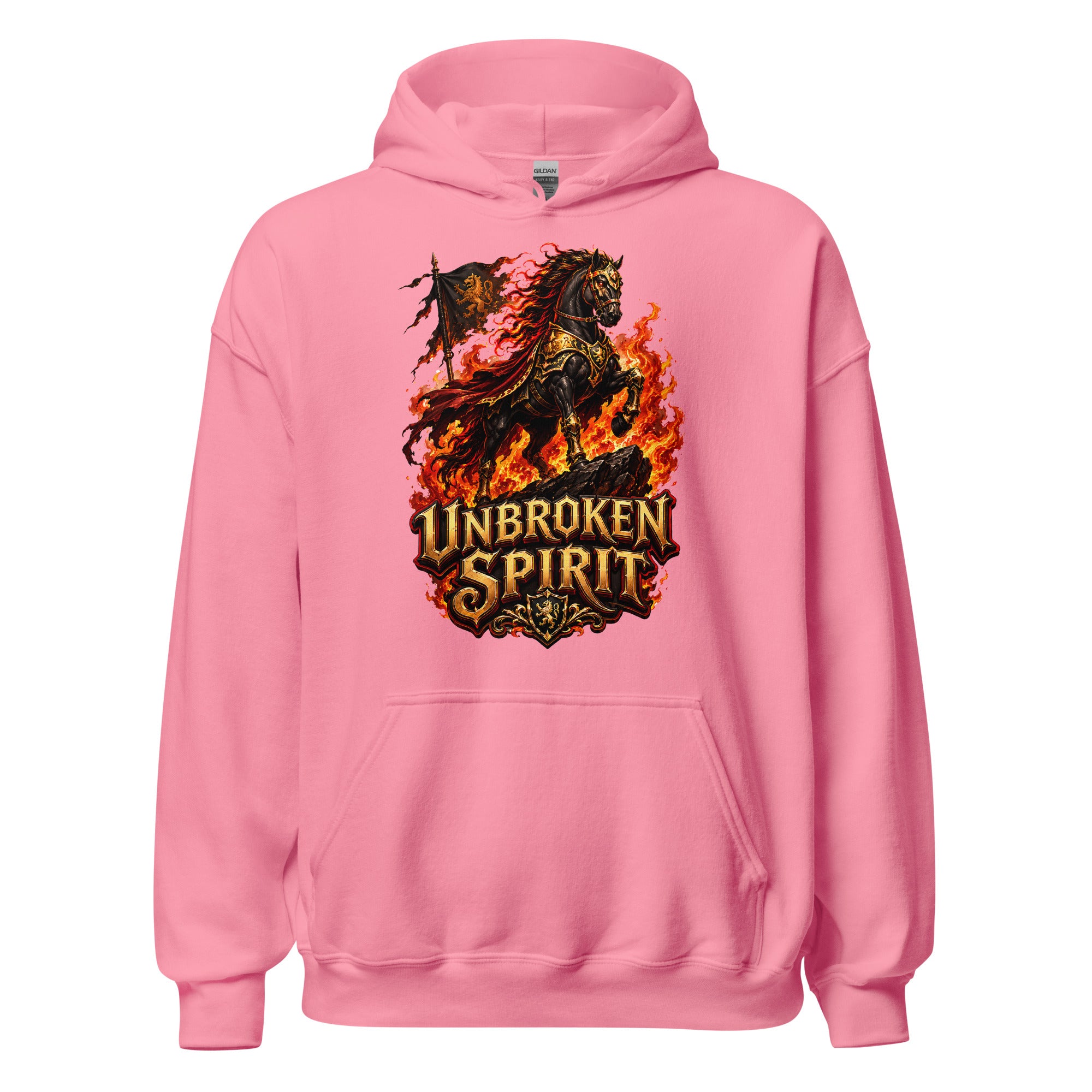 Unbroken Spirit Horse Heavyweight Unisex Hoodie – Ultimate Horse Lovers Edition by printfluence.net