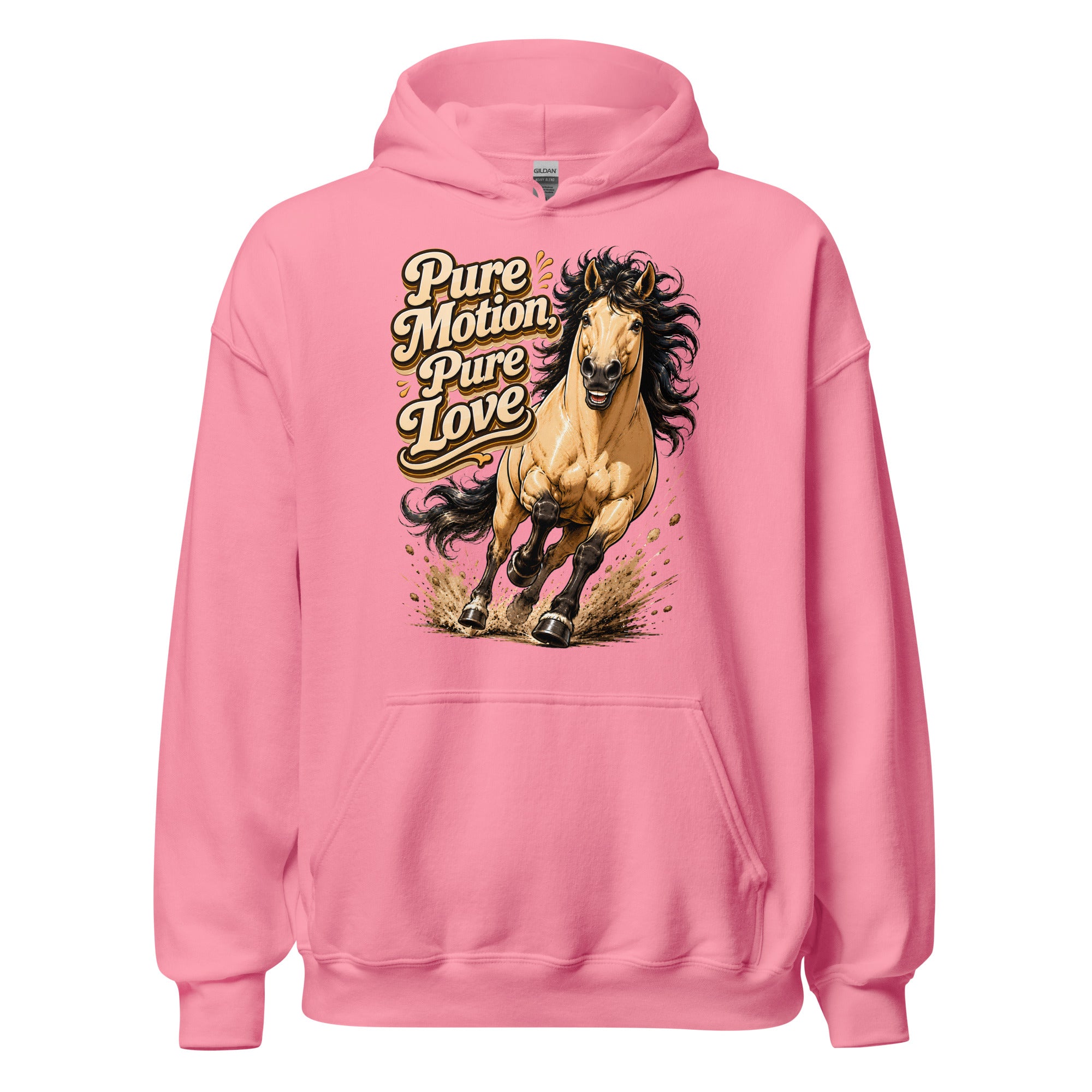 Pure Motion Pure Love Horse Hoodie | Premium Retro Equestrian Gift by printfluence.net