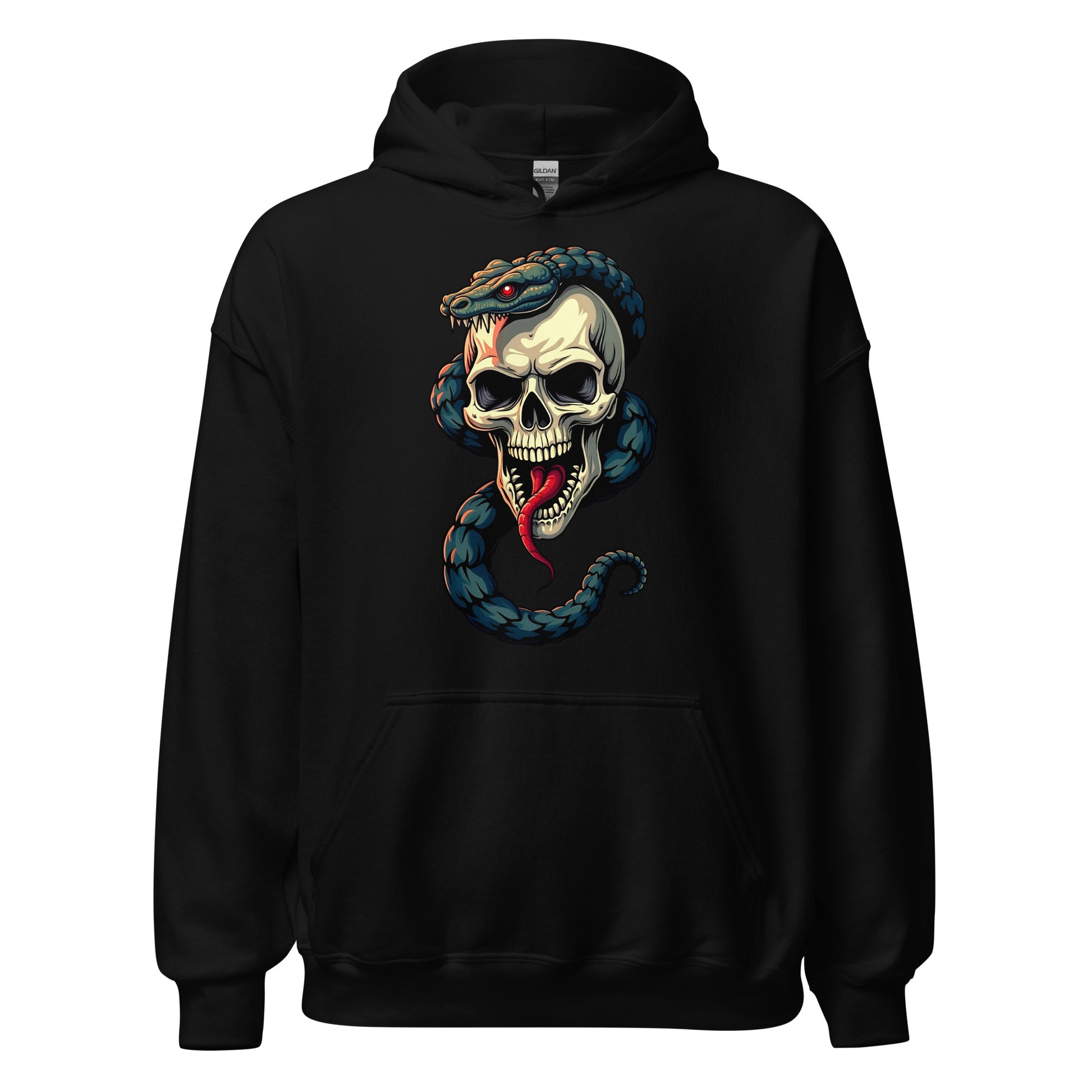 Unisex Hoodie - Elite Serpent Skull Hoodie – Power for Elite Achievers by printfluence.net