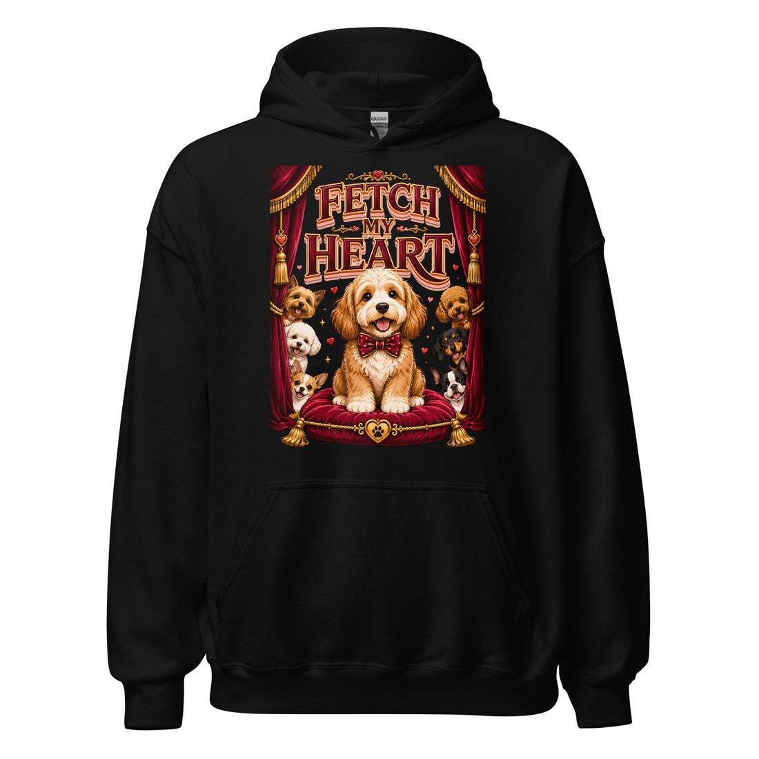 Elite Fetch My Heart - Premium Luxury Dog Lovers Vintage Hoodie by printfluence.net