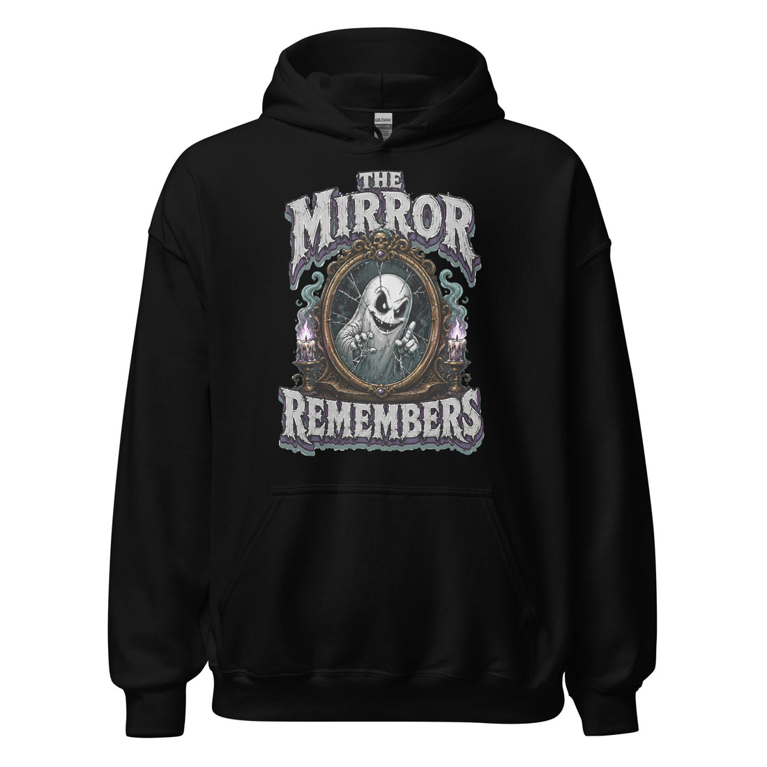 The Mirror Remembers Hoodie - Gothic Horror & Mystery Pullover by printfluence.net