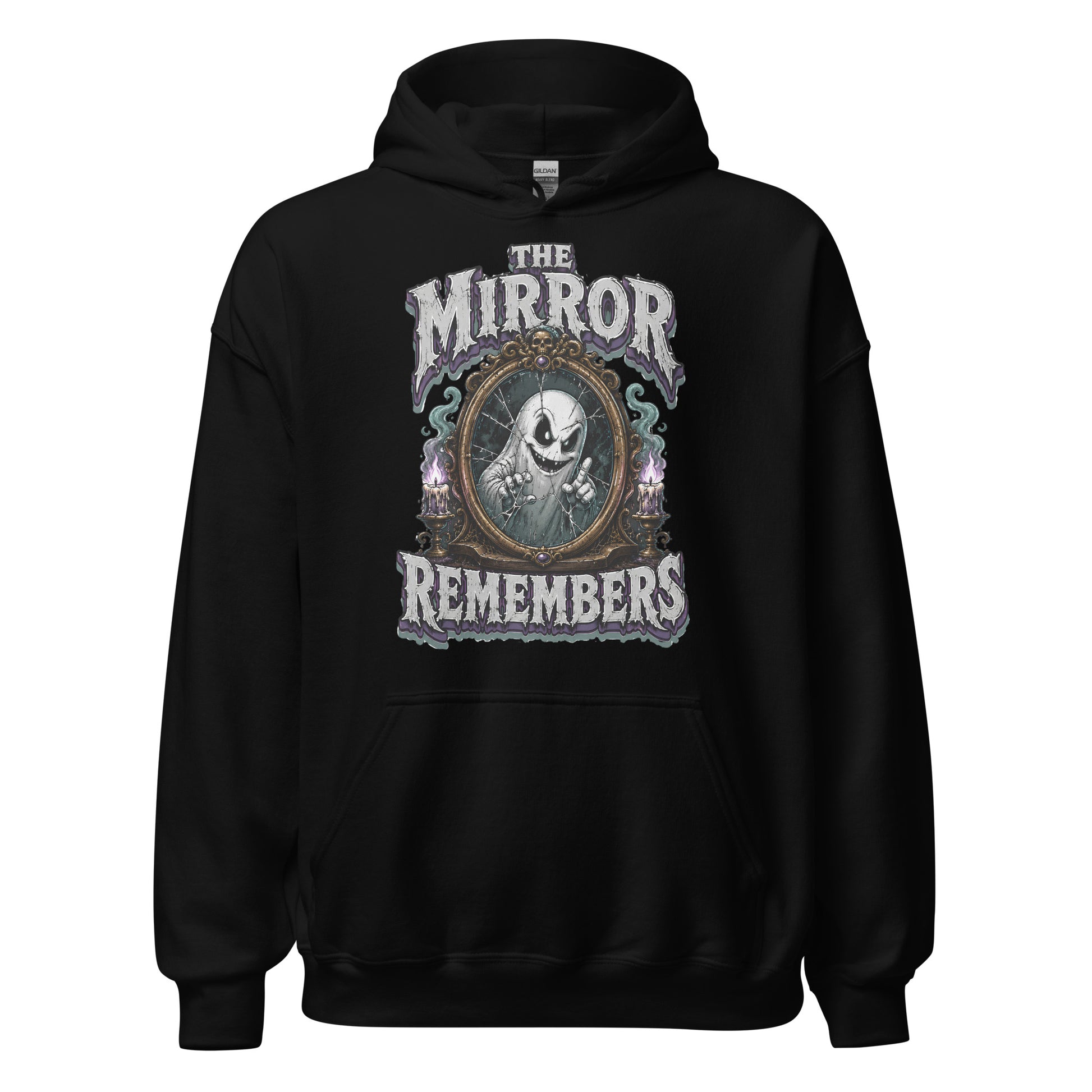 The Mirror Remembers Hoodie - Gothic Horror & Mystery Pullover by printfluence.net