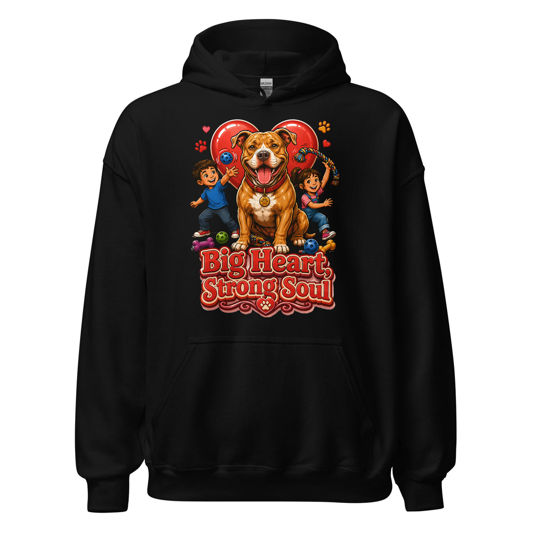Big Heart Strong Soul Pitbull Lovers Unisex Hoodie by printfluence.net