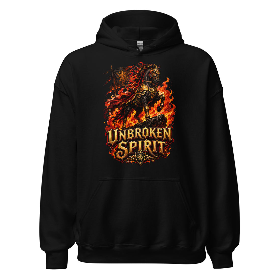 Unbroken Spirit Horse Heavyweight Unisex Hoodie – Ultimate Horse Lovers Edition by printfluence.net