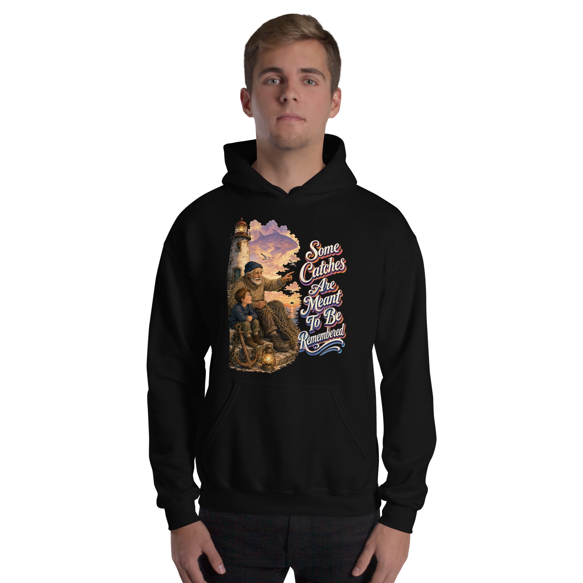 Fishing Lovers | Unisex Heavy Blend Hoodie — Some Catches Are Meant To Be Remembered by printfluence