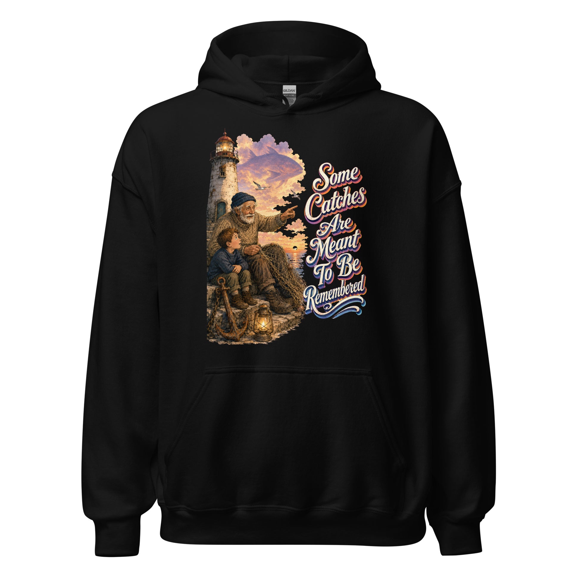 Fishing Lovers | Unisex Heavy Blend Hoodie — Some Catches Are Meant To Be Remembered by printfluence