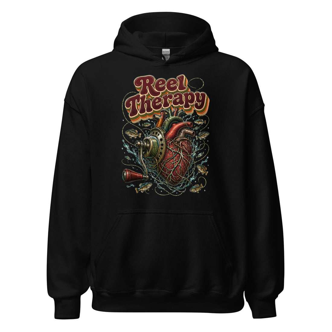 Fishing Lovers | Unisex Heavy Blend Hoodie — Reel Therapy by printfluence