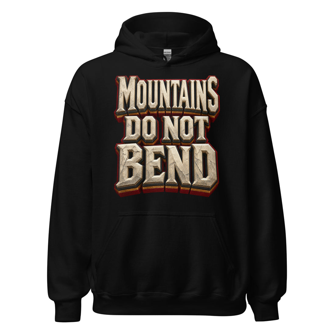 Inspirational Quotes Lovers | Unisex Heavy Blend Hoodie — MOUNTAINS DO NOT BEND by printfluence