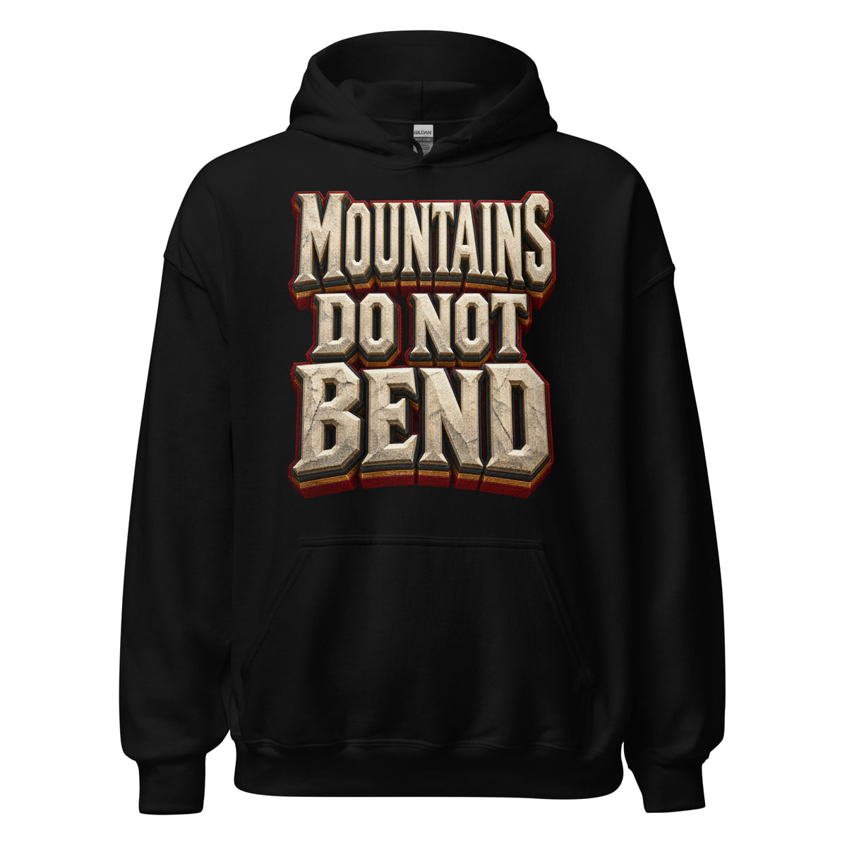 Inspirational Quotes Lovers | Unisex Heavy Blend Hoodie — MOUNTAINS DO NOT BEND by printfluence