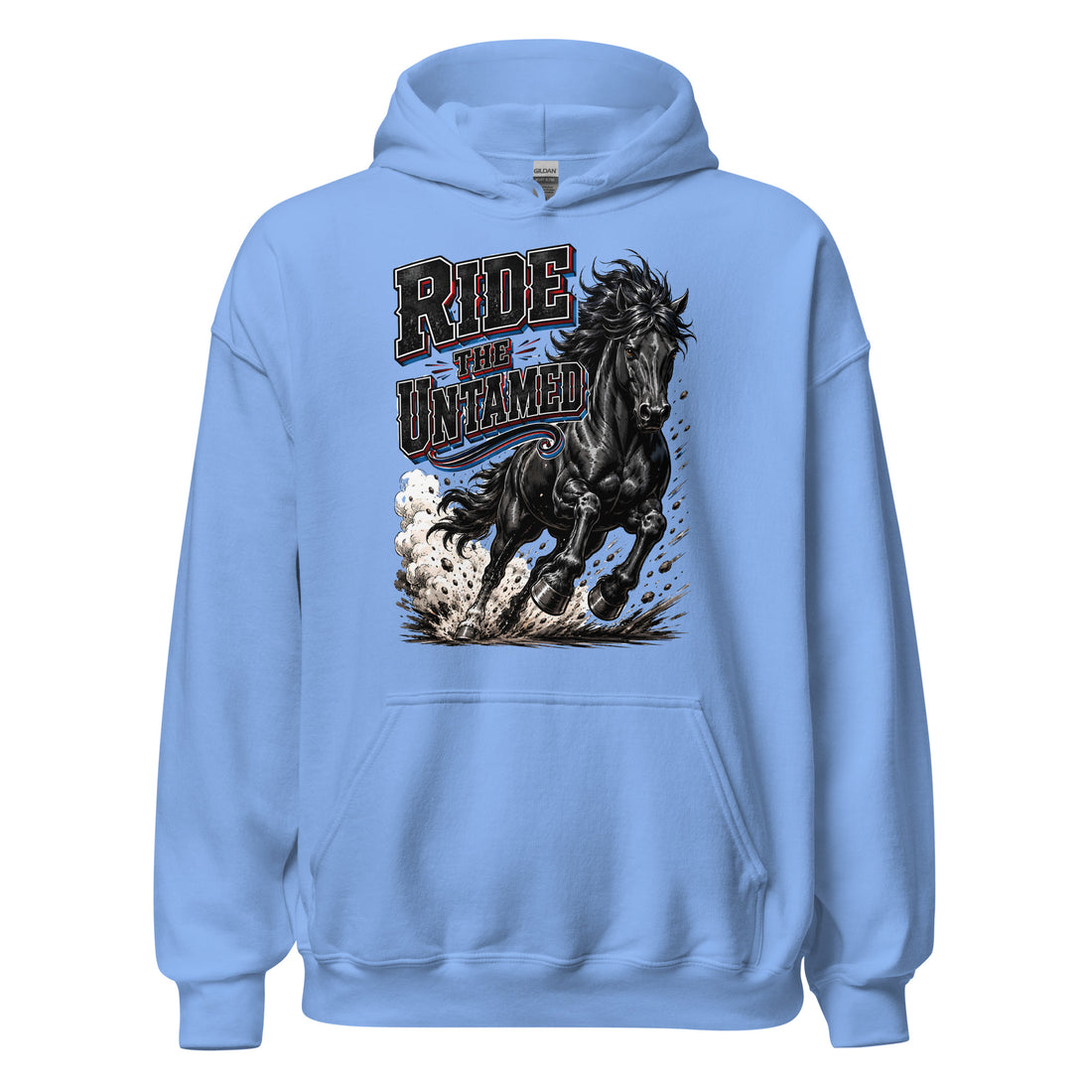 Ride The Untamed Black Horse Hoodie | Wild Horse Lovers Gift by printfluence.net