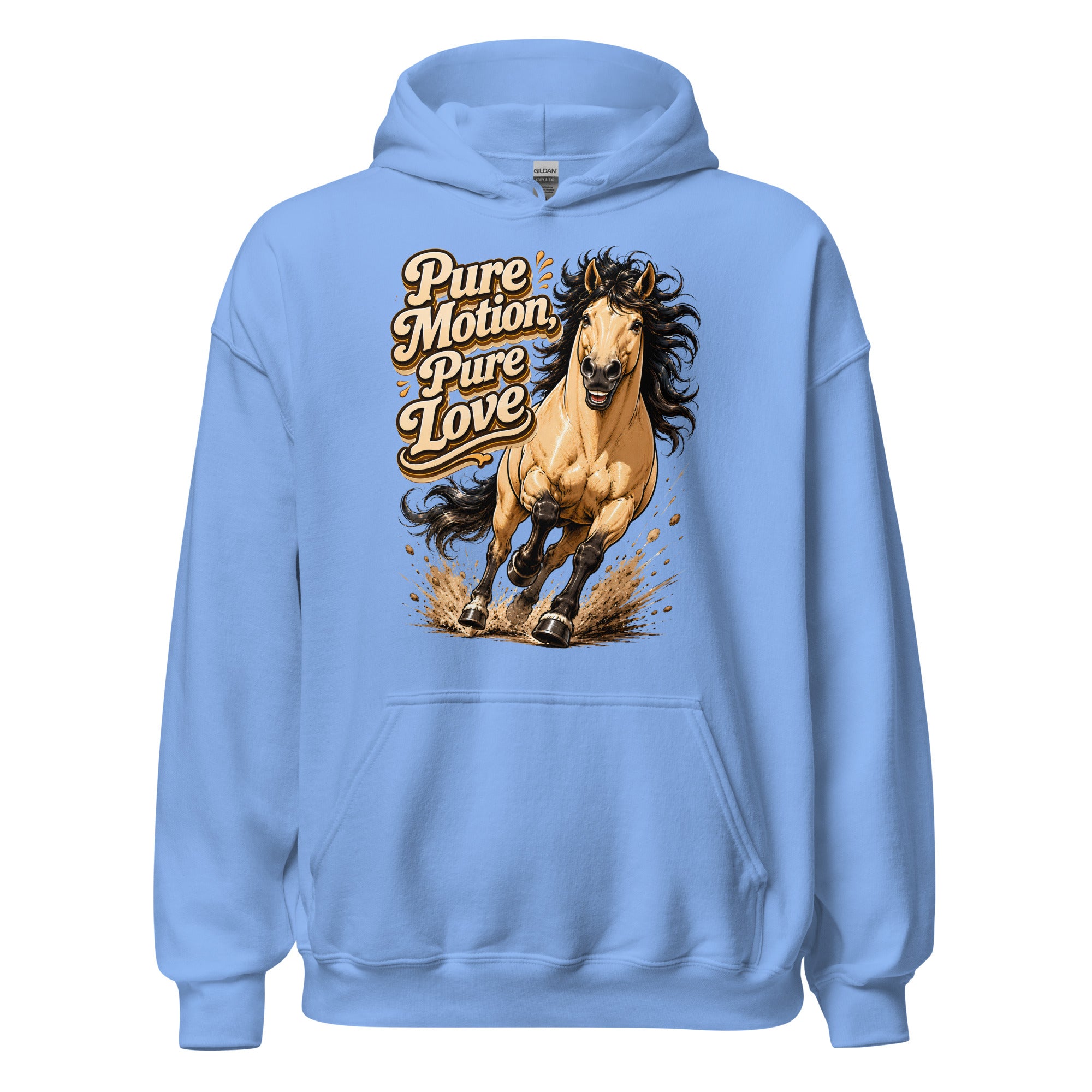 Pure Motion Pure Love Horse Hoodie | Premium Retro Equestrian Gift by printfluence.net