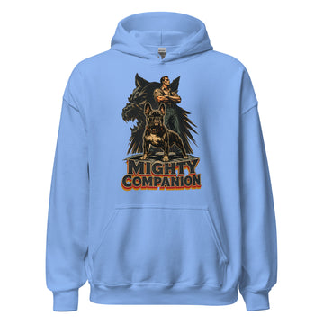 Mighty Companion Heavy Blend Hoodie - Unisex French Bulldog Lovers Graphic Pullover H-16 by printfluence.net