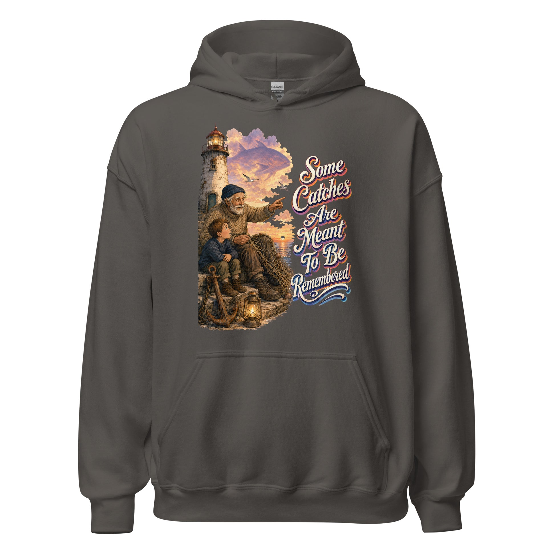 Fishing Lovers | Unisex Heavy Blend Hoodie — Some Catches Are Meant To Be Remembered by printfluence