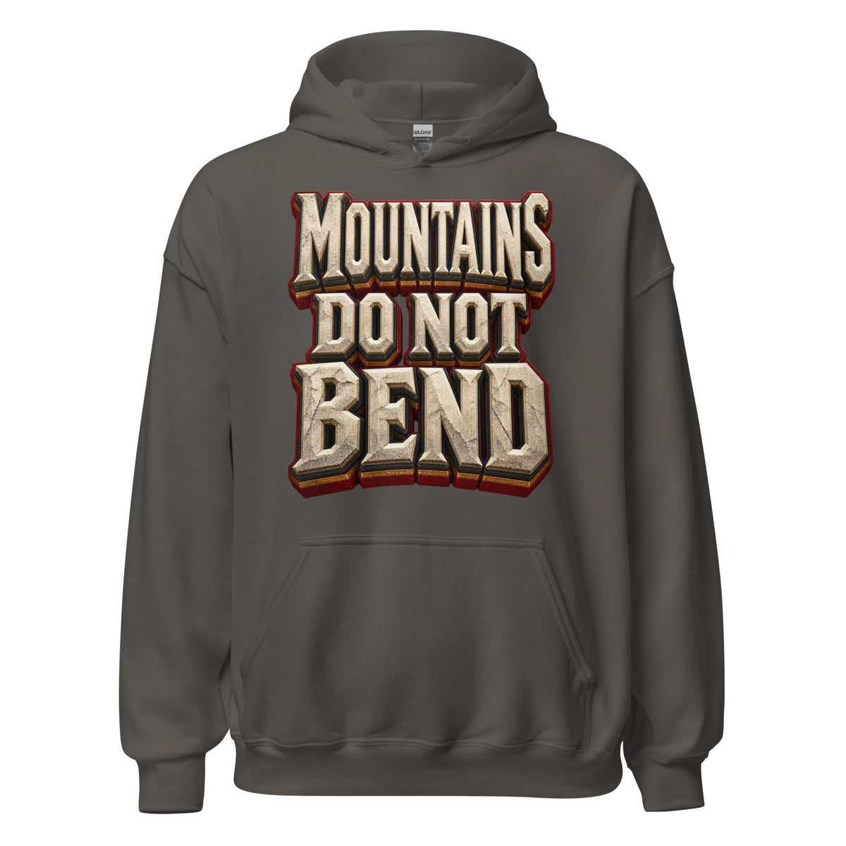 Inspirational Quotes Lovers | Unisex Heavy Blend Hoodie — MOUNTAINS DO NOT BEND by printfluence