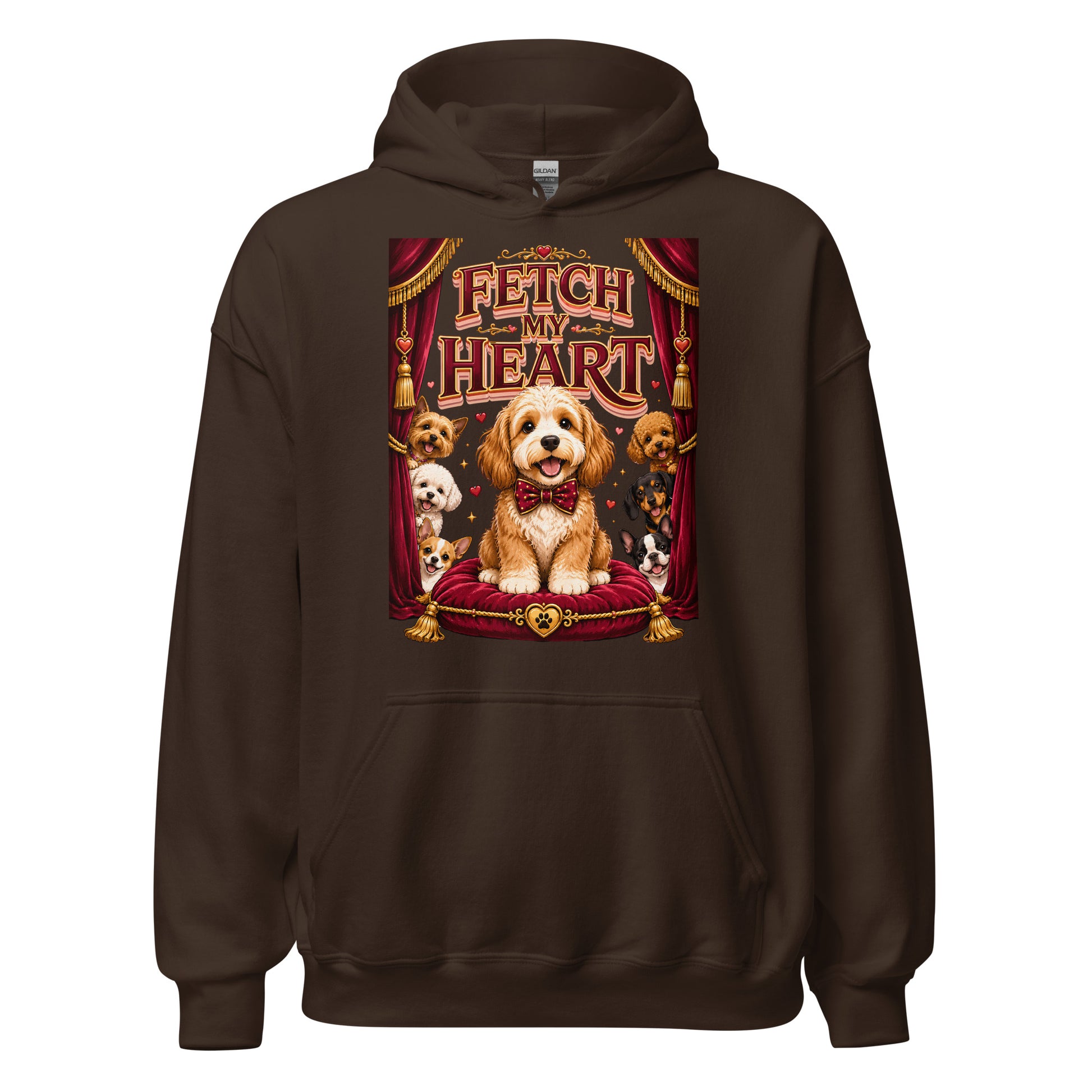 Elite Fetch My Heart - Premium Luxury Dog Lovers Vintage Hoodie by printfluence.net