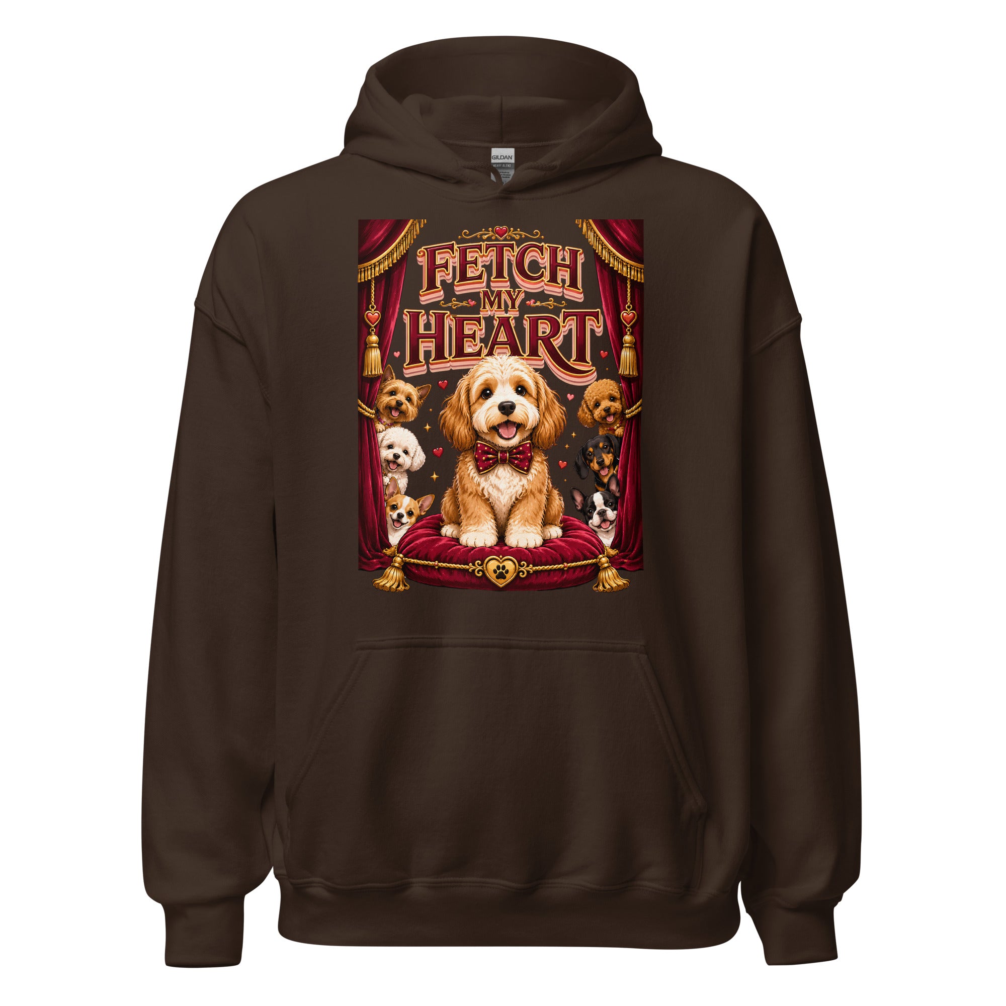 Elite Fetch My Heart - Premium Luxury Dog Lovers Vintage Hoodie by printfluence.net