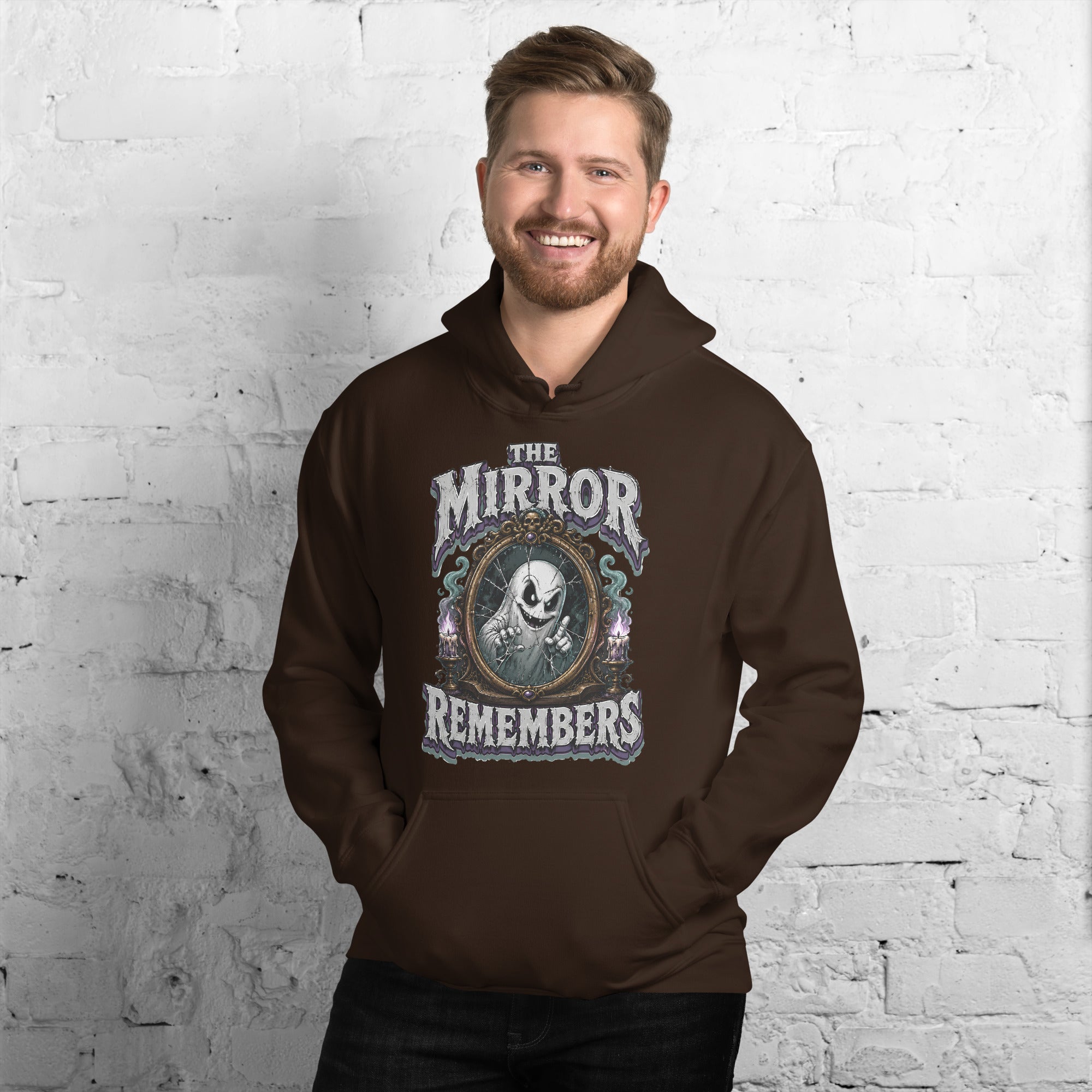 The Mirror Remembers Hoodie - Gothic Horror & Mystery Pullover by printfluence.net
