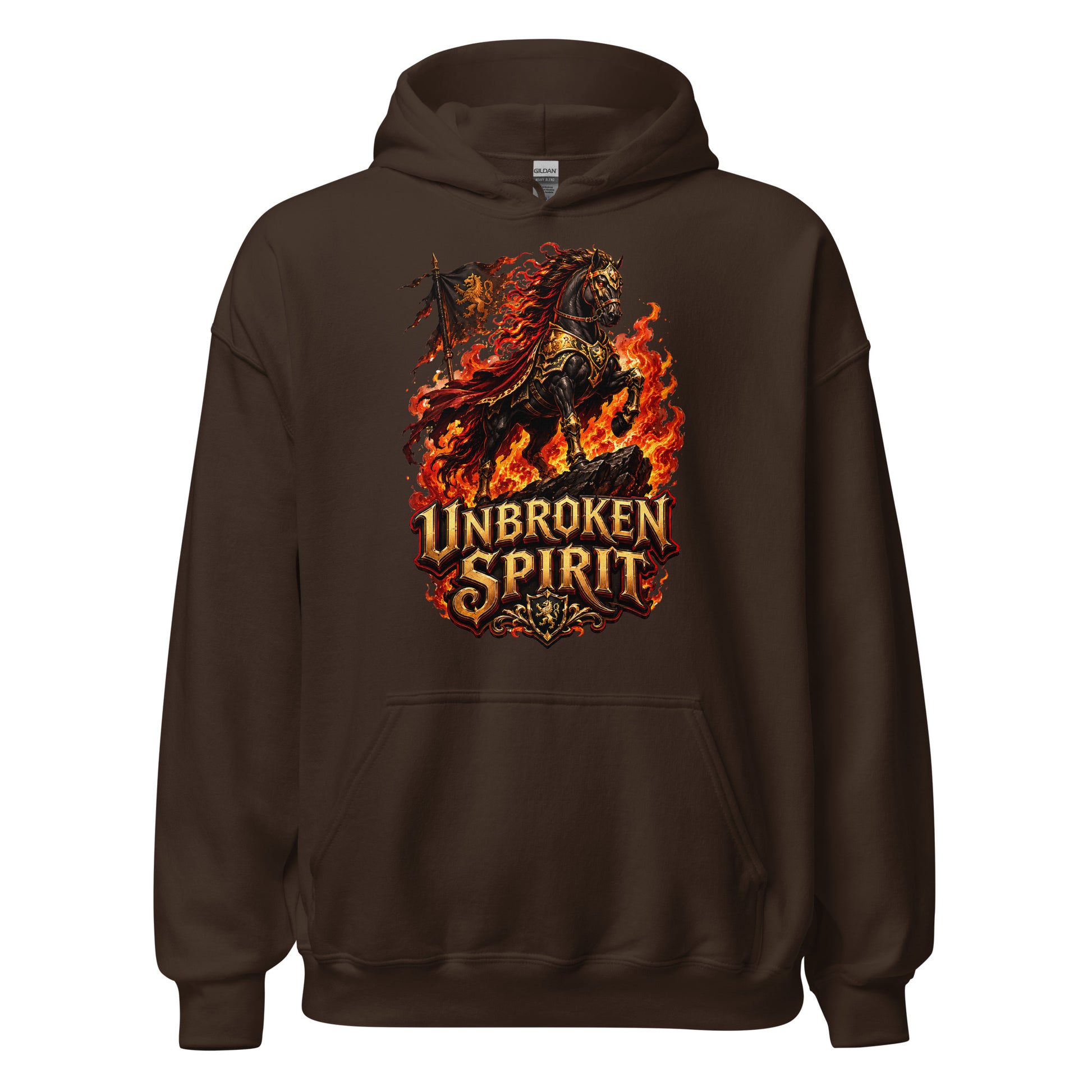 Unbroken Spirit Horse Heavyweight Unisex Hoodie – Ultimate Horse Lovers Edition by printfluence.net