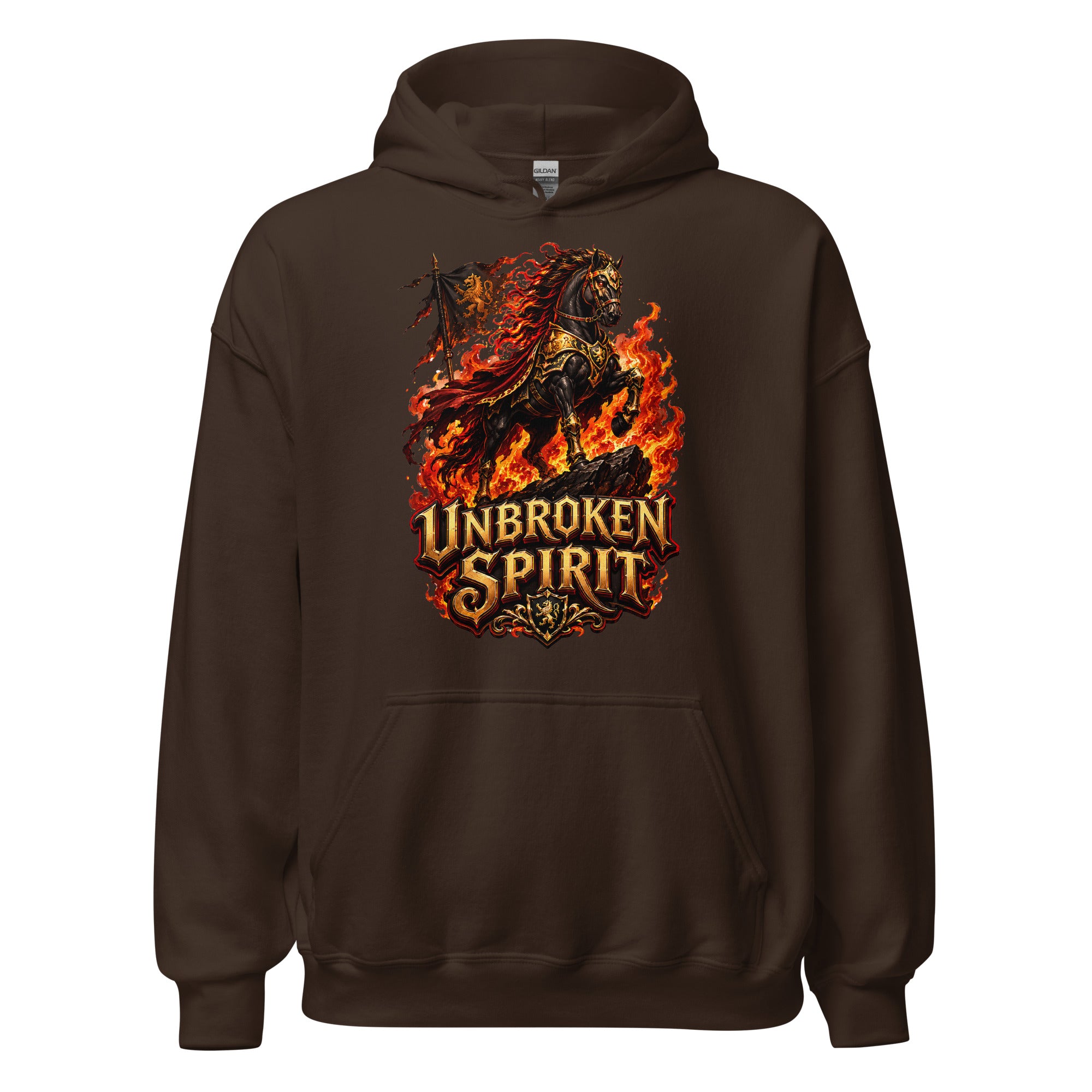 Unbroken Spirit Horse Heavyweight Unisex Hoodie – Ultimate Horse Lovers Edition by printfluence.net