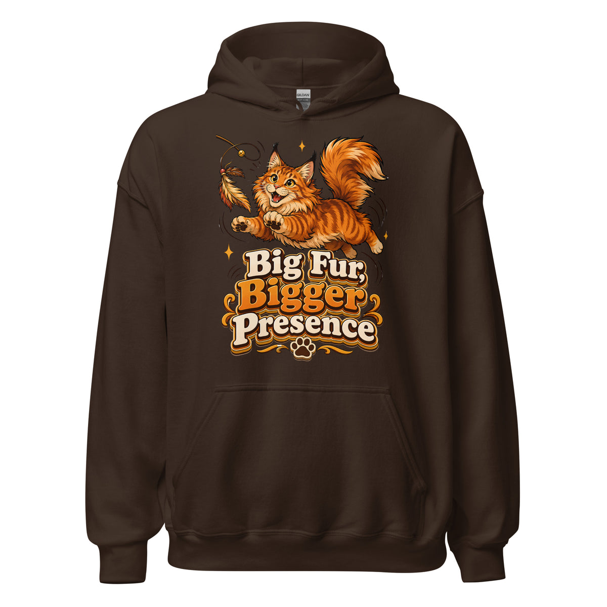 Big Fur Bigger Presence Cat Lovers Unisex Hoodie by printfluence.net